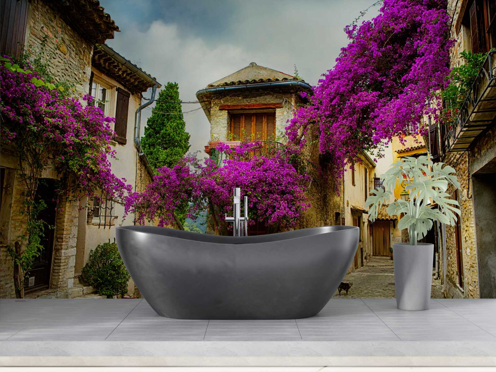 Fototapet o stradă din provence care emană confort și căldură