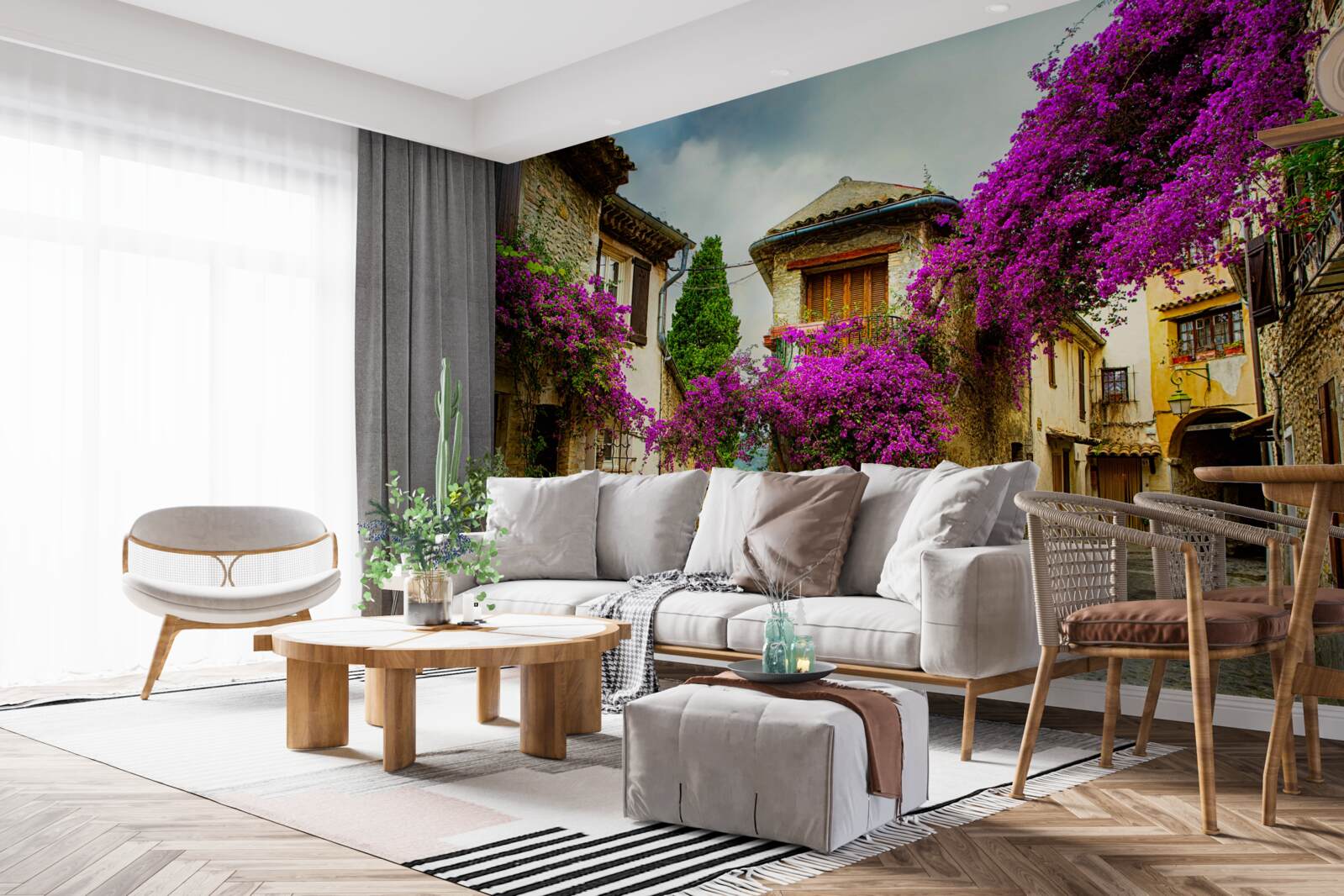 Fototapet o stradă din provence care emană confort și căldură