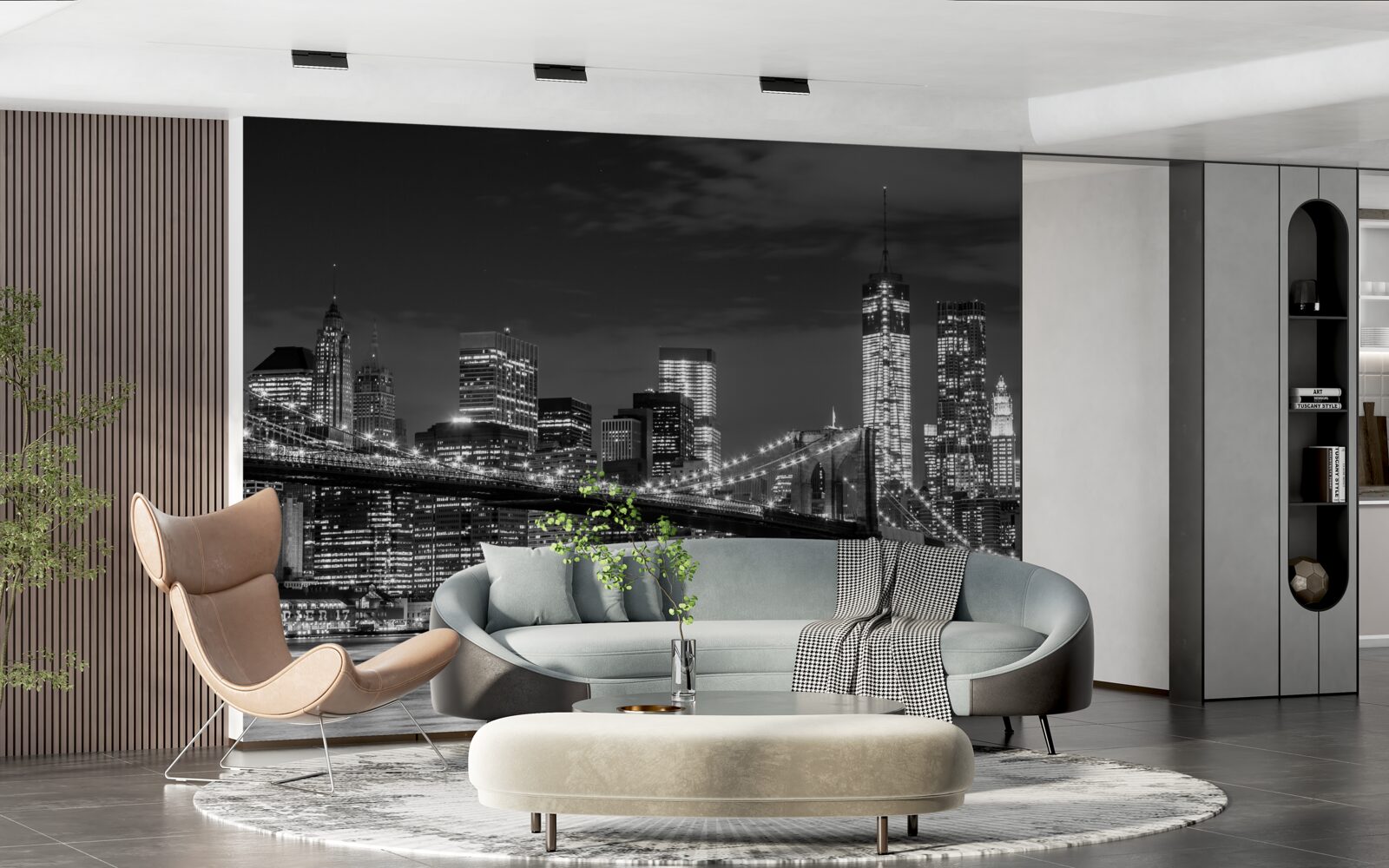 Fototapet metropolă monocromă