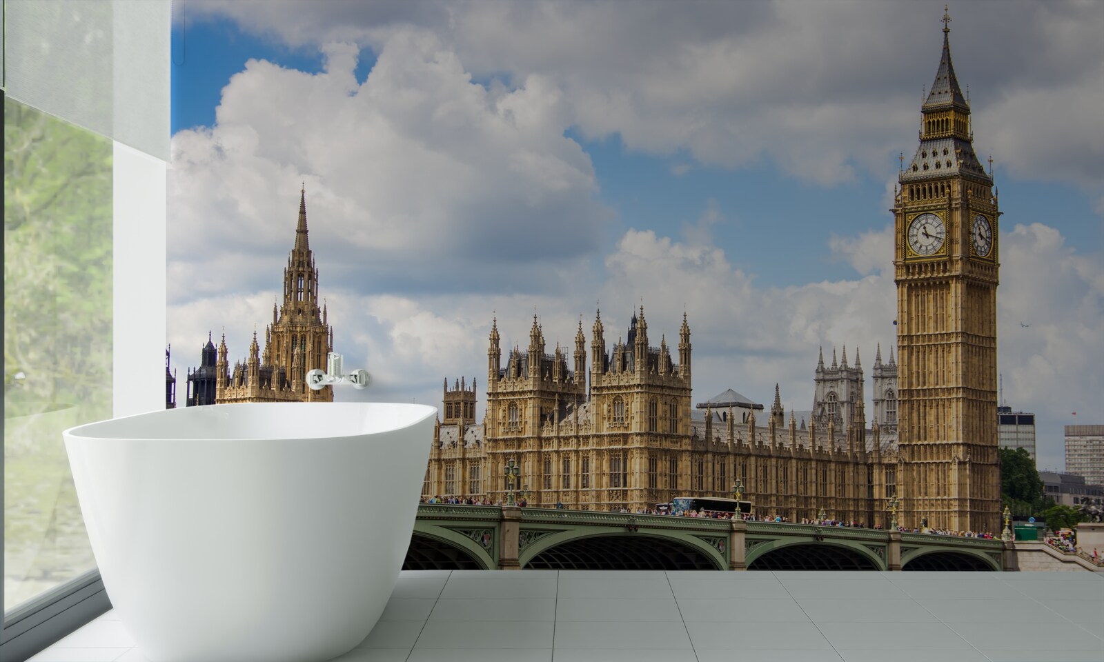 Fototapet panorama de Big Ben și clădirile Parlamentului