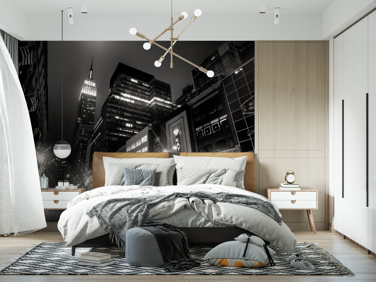 Fototapet megapolis avenue w nocy