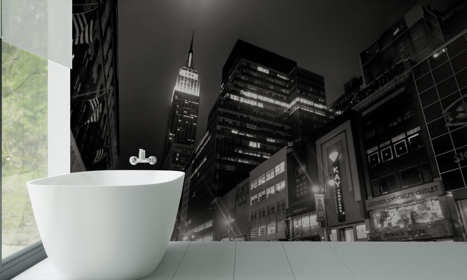 Fototapet megapolis avenue w nocy