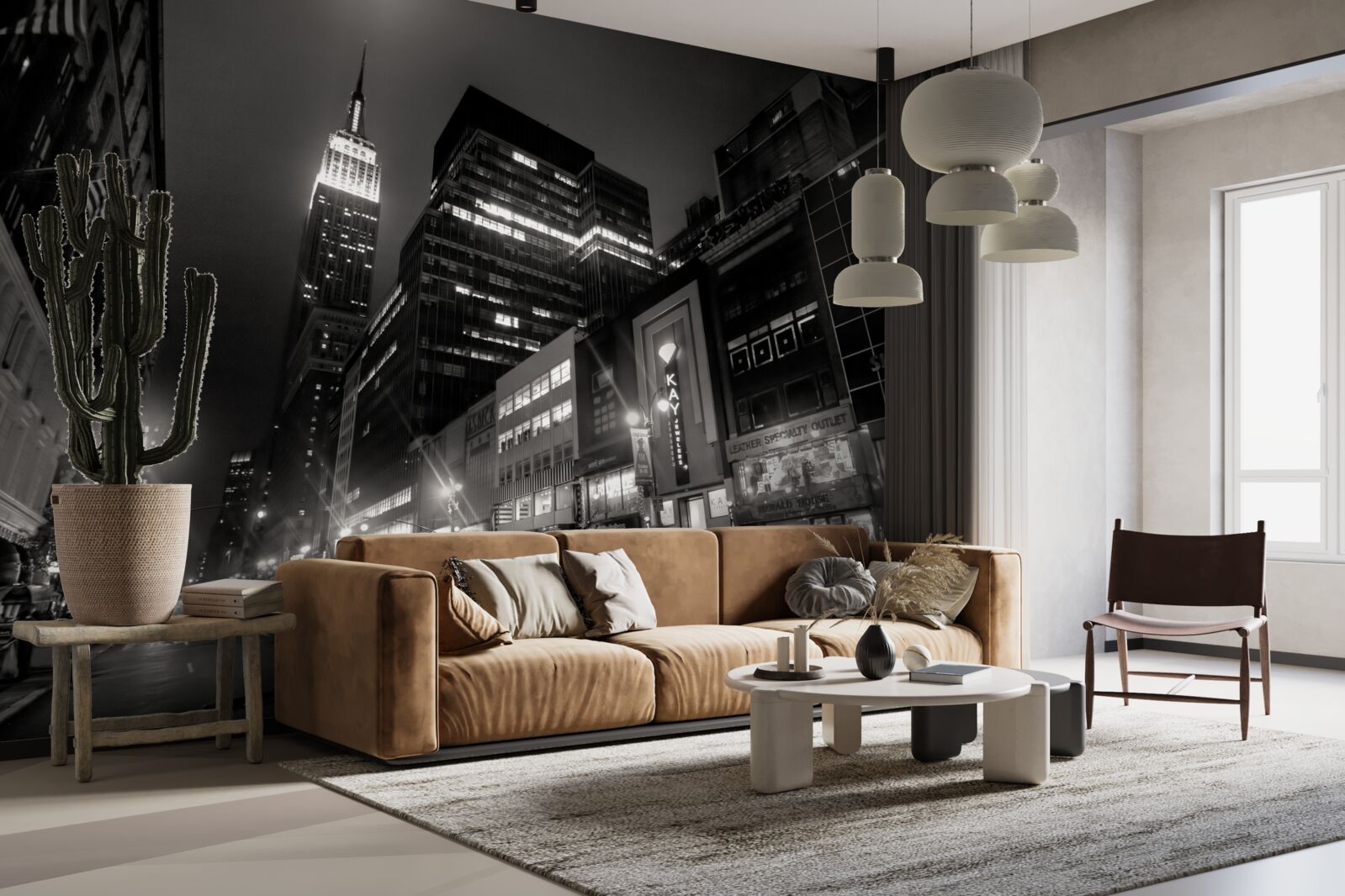 Fototapet megapolis avenue w nocy