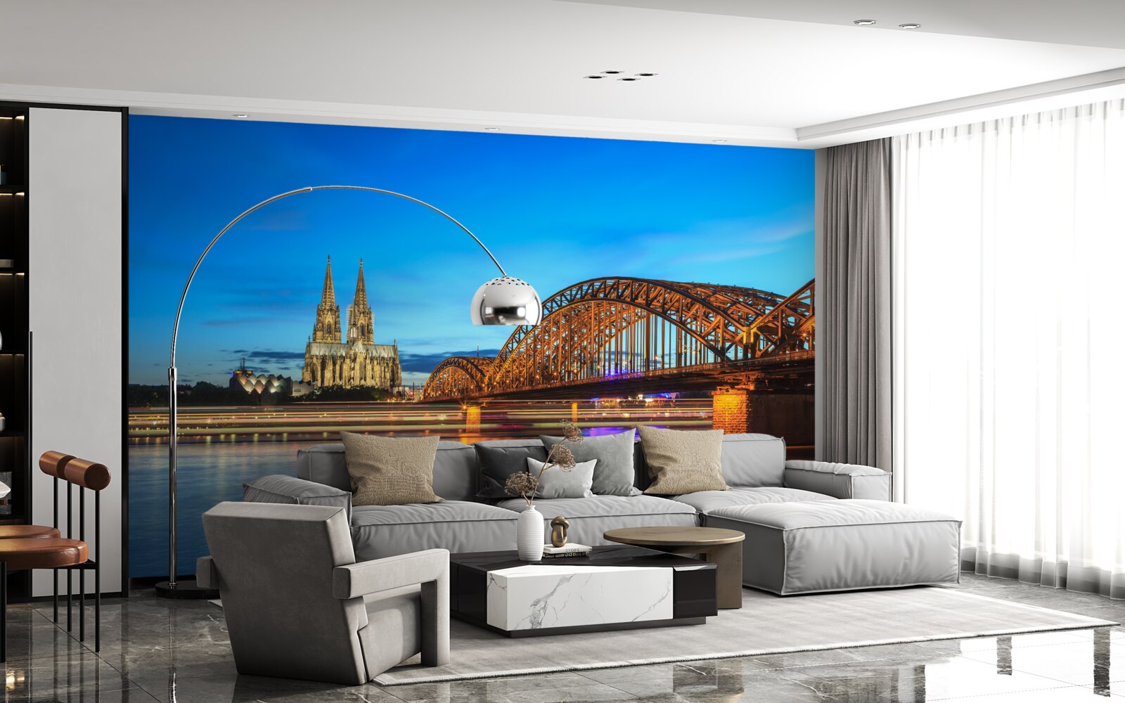 Fototapet podul hohenzollern este situat în colonia