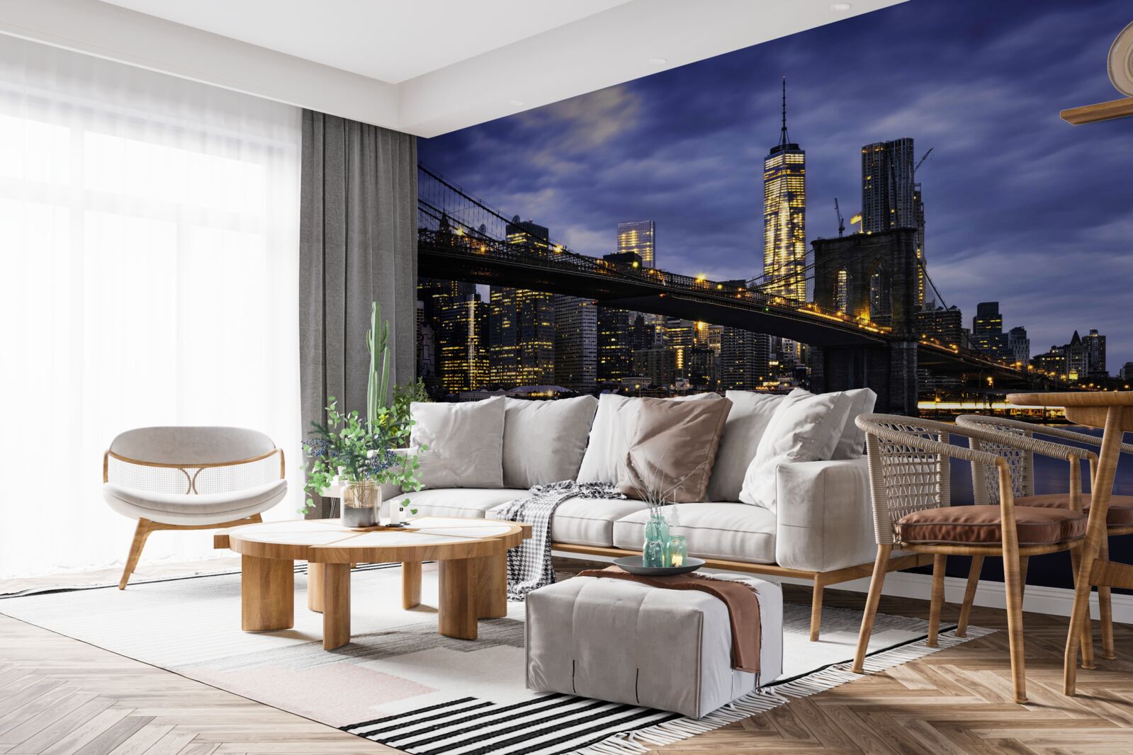 Fototapet esaplanadă pe podul Brooklyn