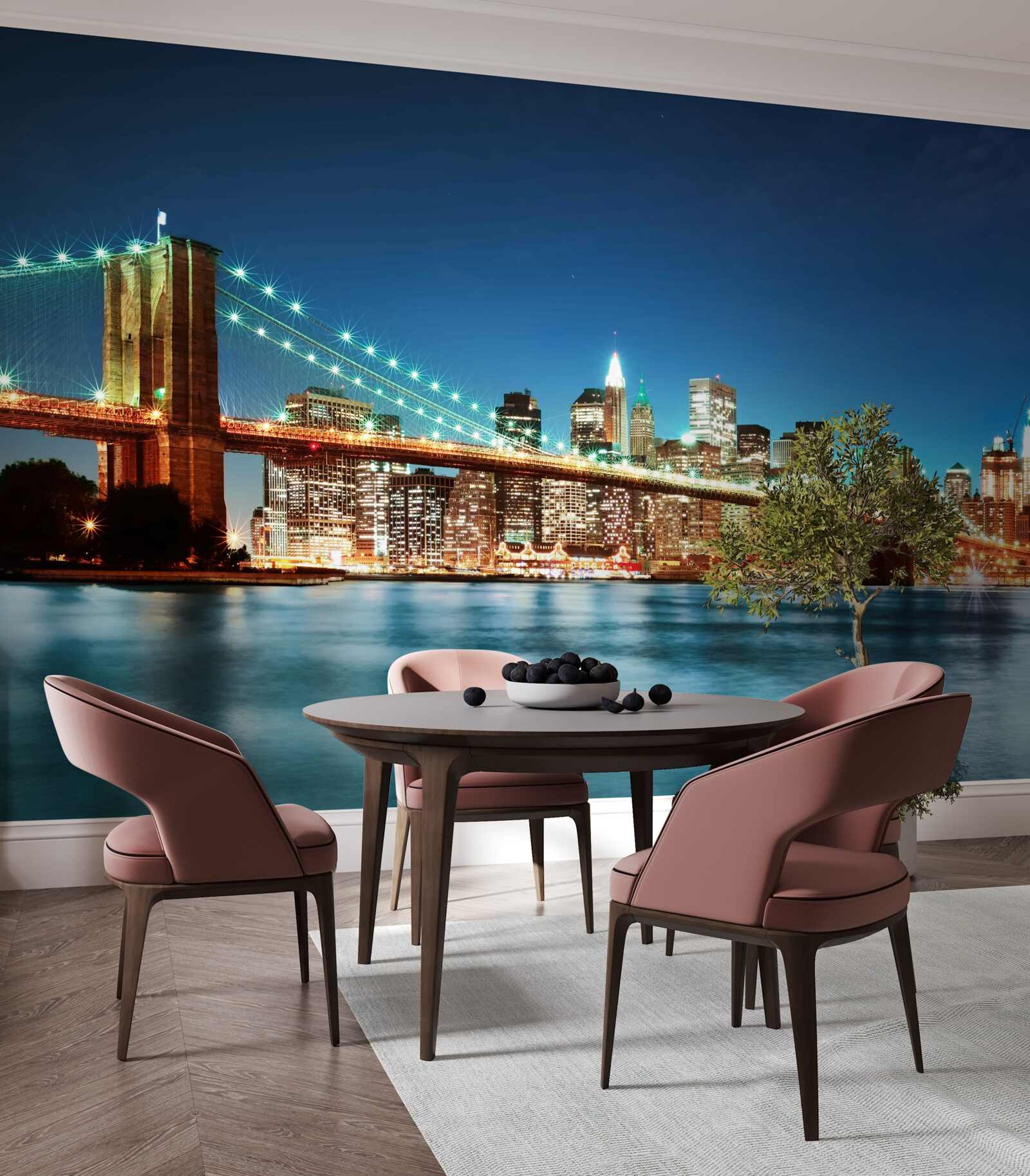 Fototapet new york cu lumini strălucitoare, strălucitoare