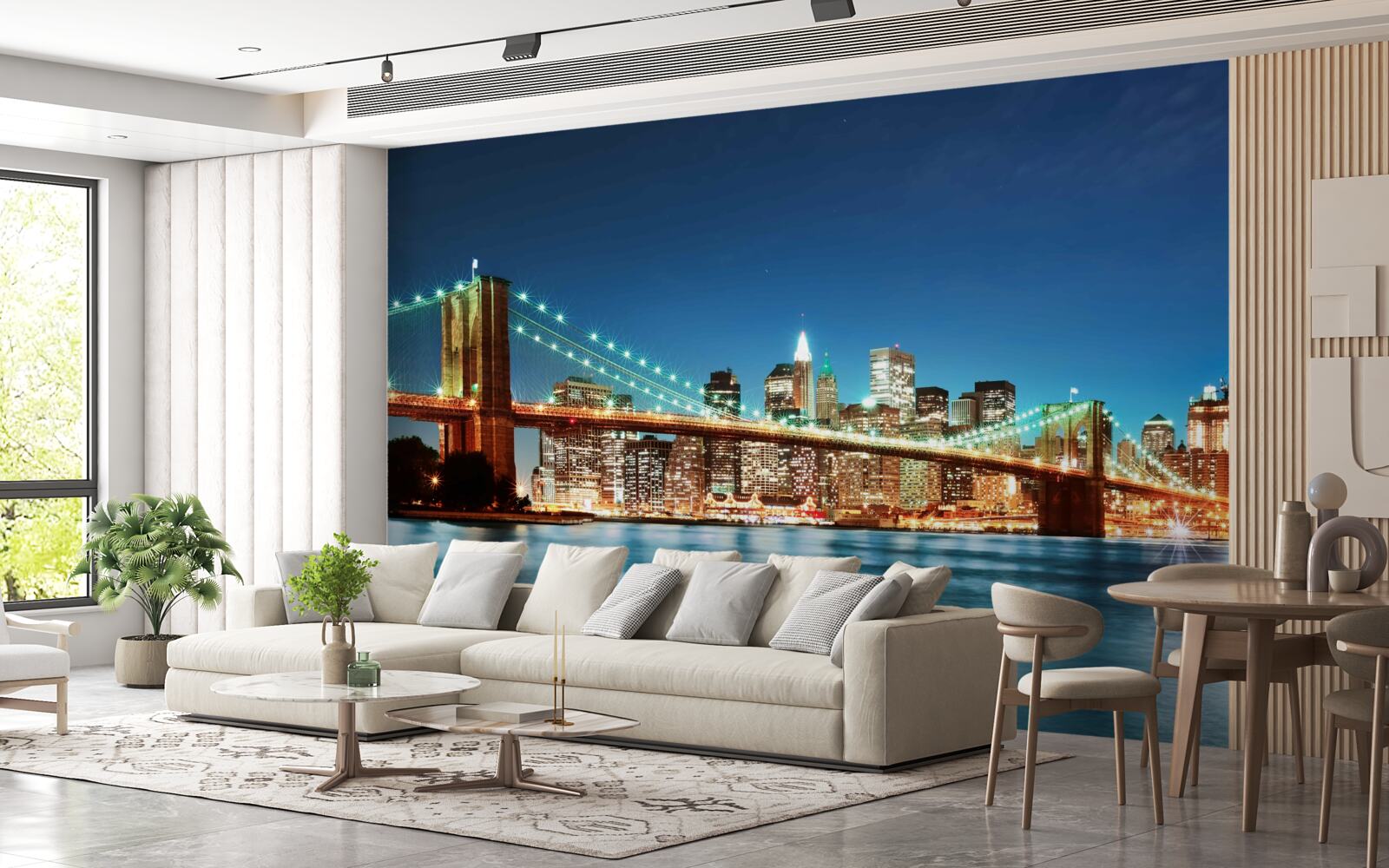 Fototapet new york cu lumini strălucitoare, strălucitoare