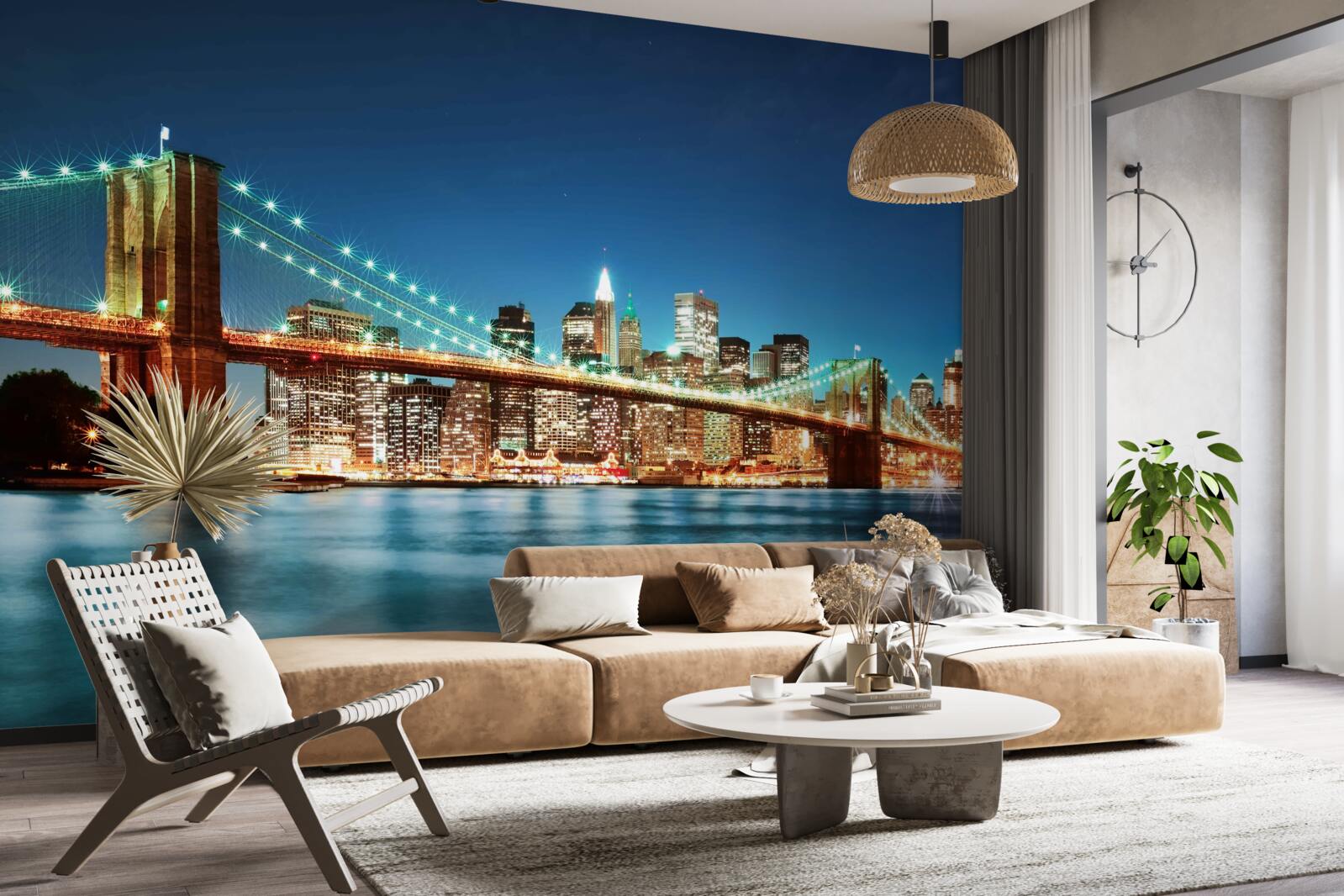 Fototapet new york cu lumini strălucitoare, strălucitoare