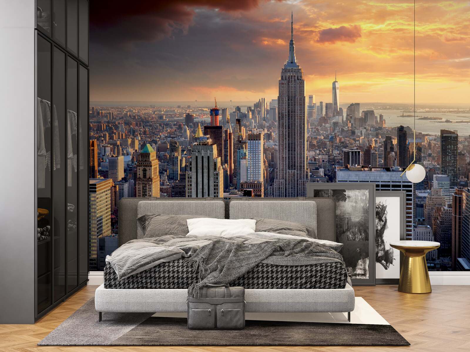 Fototapet soarele apune peste new york