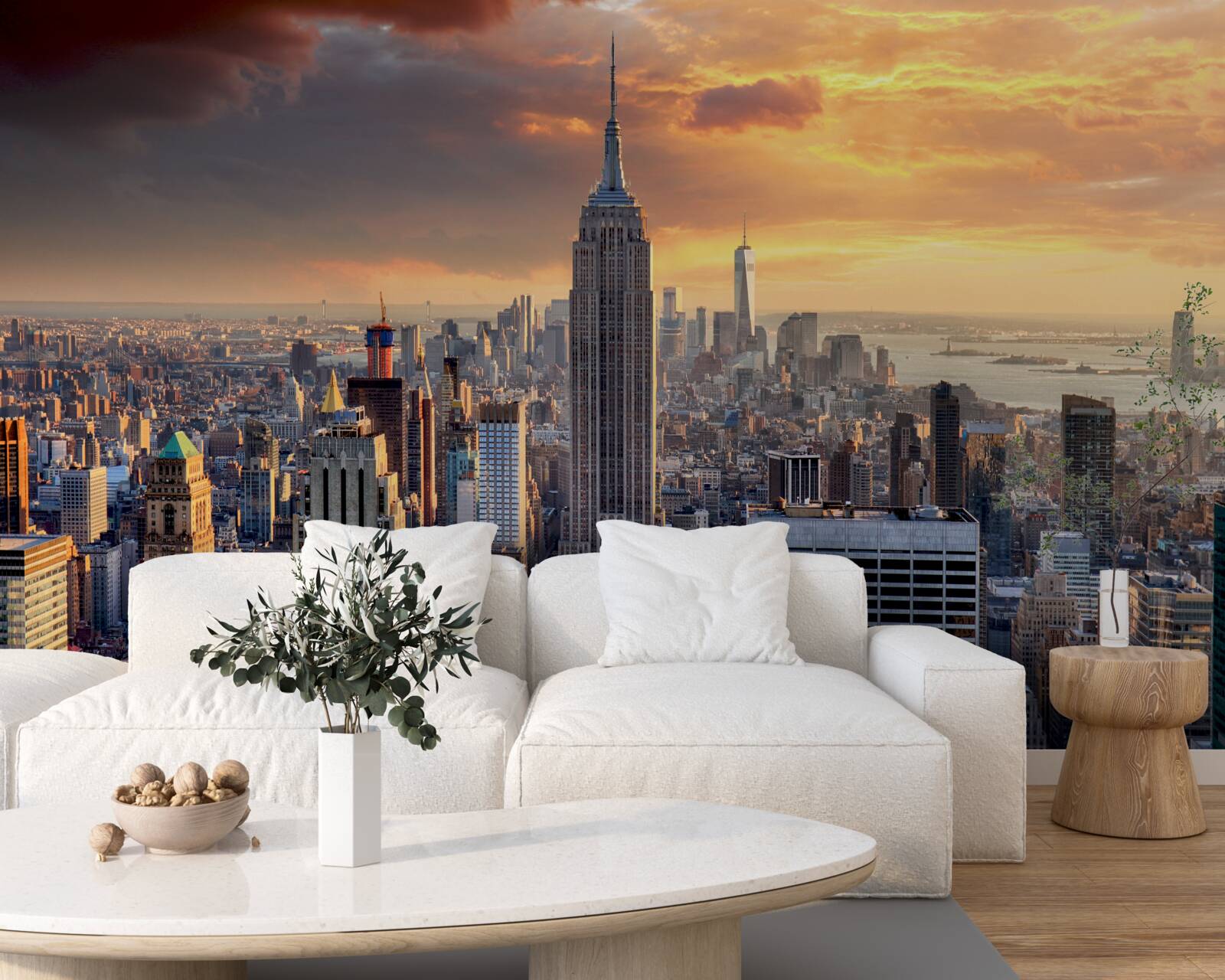 Fototapet soarele apune peste new york