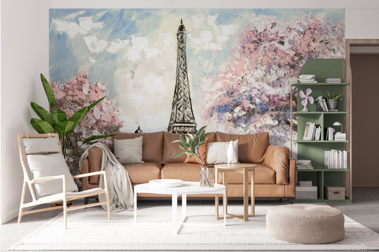 Fototapet primăvară romantică la poalele turnului eiffel