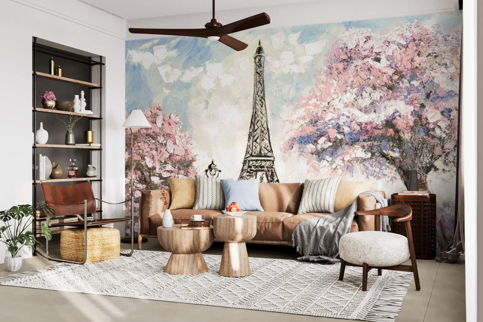 Fototapet primăvară romantică la poalele turnului eiffel