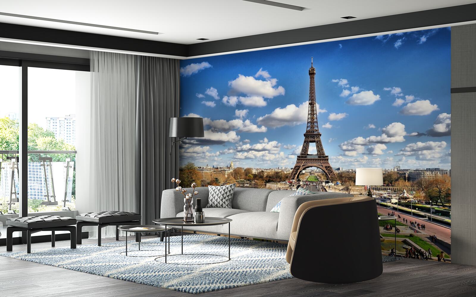 Fototapet peisaj magnific pe turul eifel