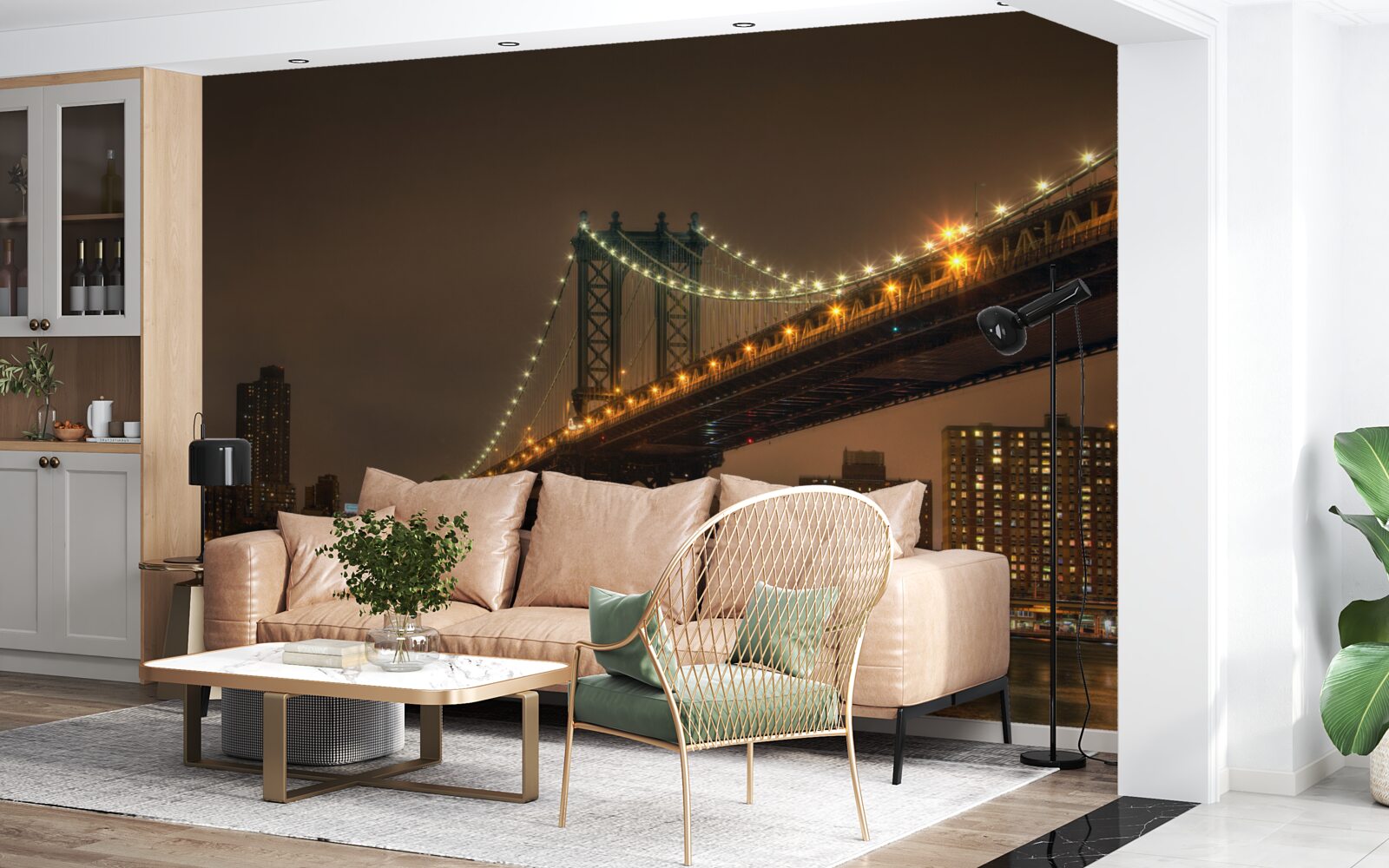 Fototapet podul brooklyn seara