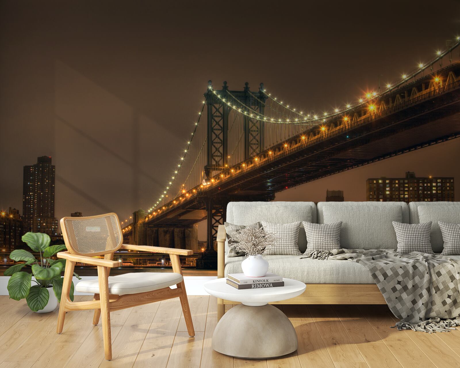 Fototapet podul brooklyn seara