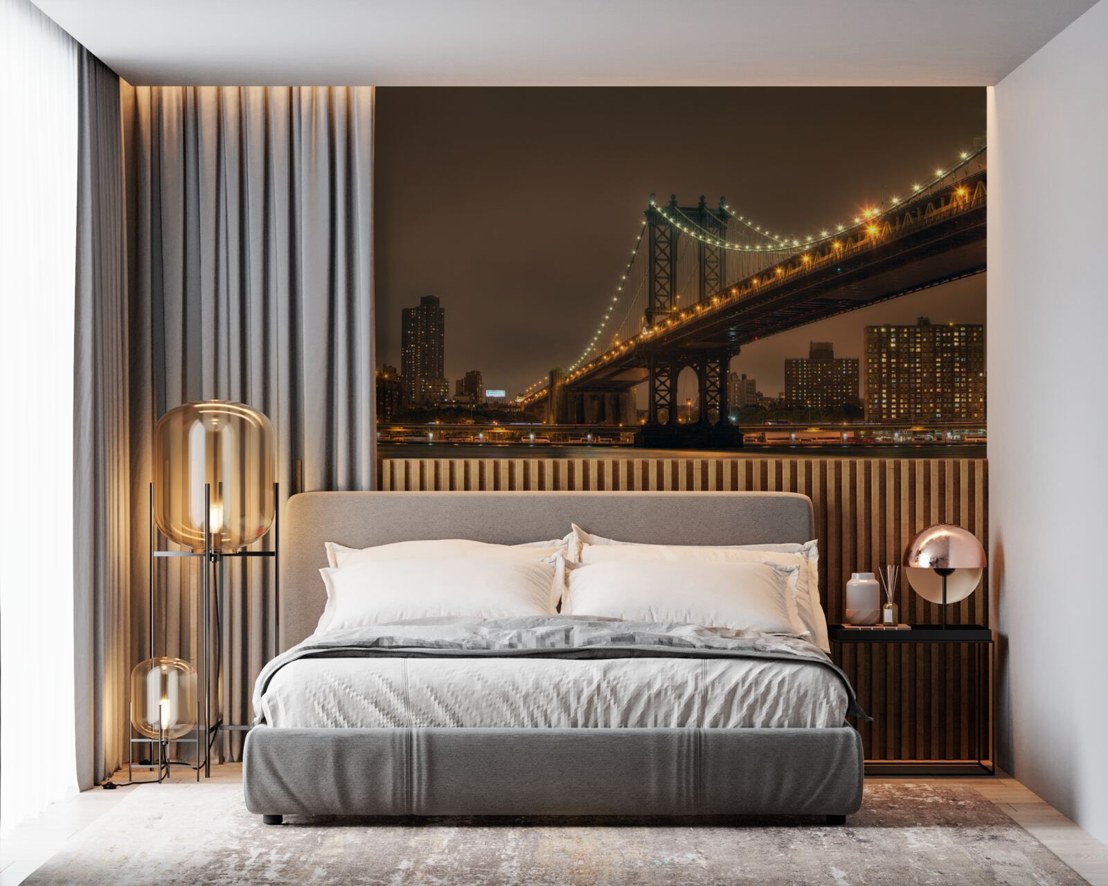 Fototapet podul brooklyn seara