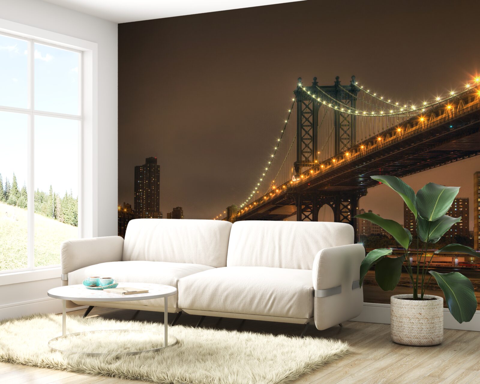 Fototapet podul brooklyn seara