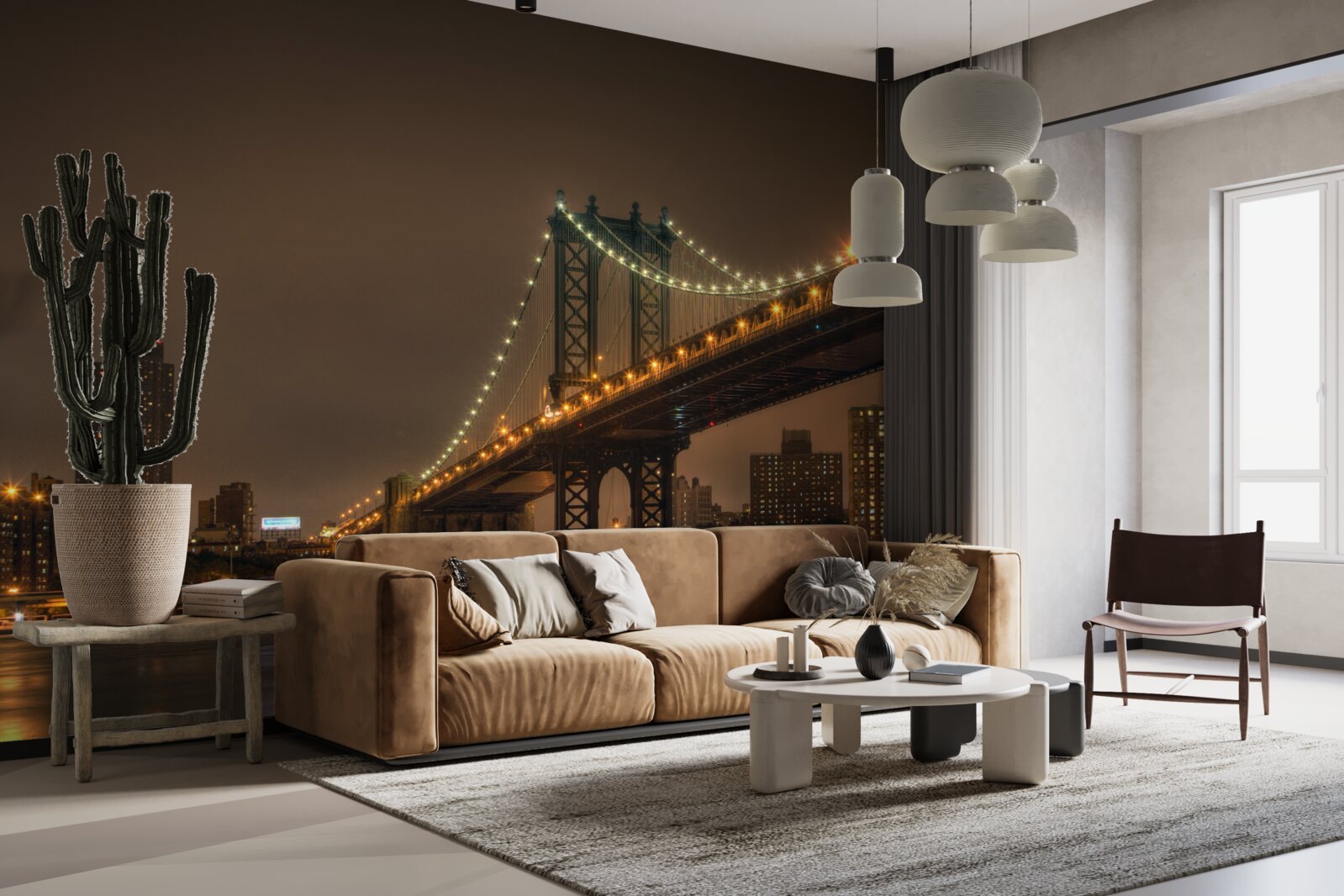 Fototapet podul brooklyn seara