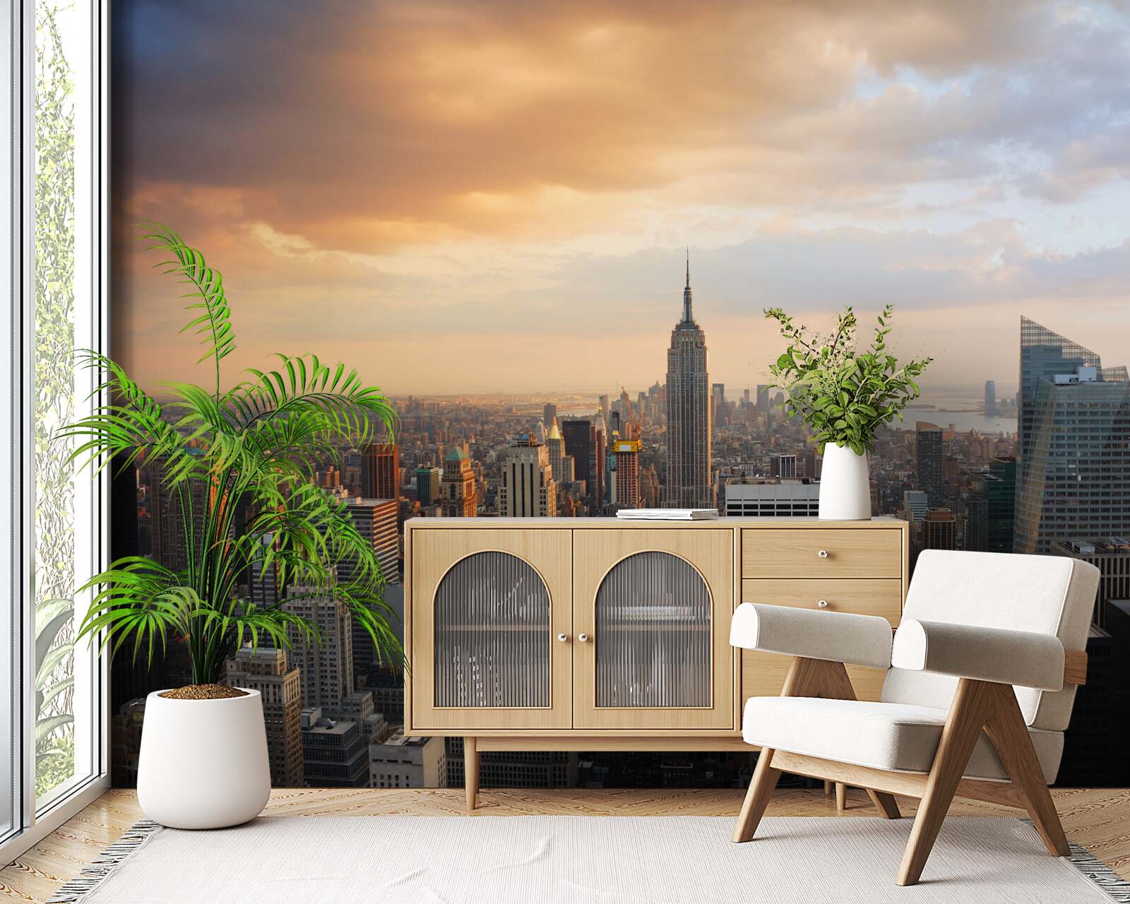 Fototapet vedere din ochi de pasăre a orașului new york