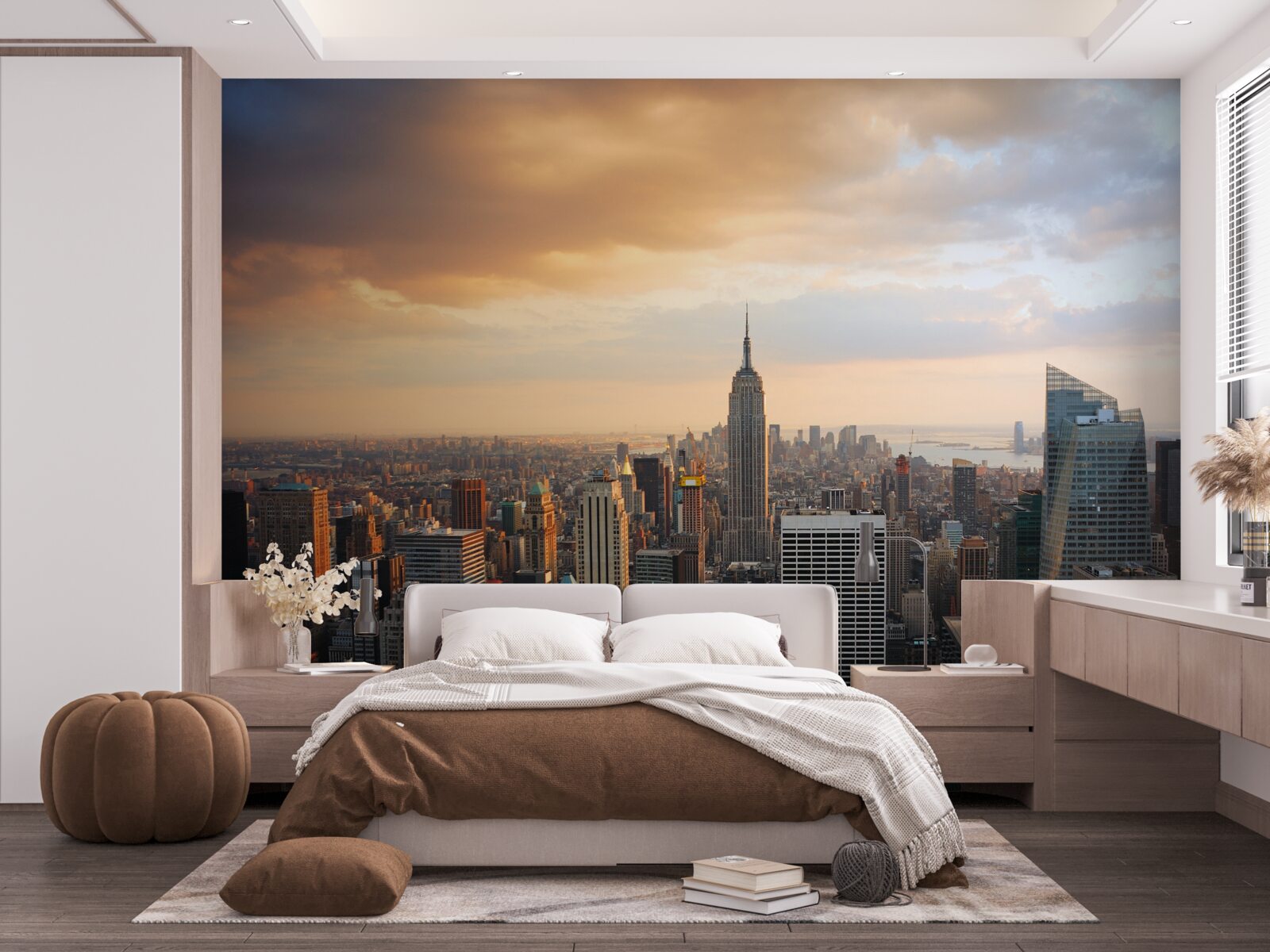 Fototapet vedere din ochi de pasăre a orașului new york