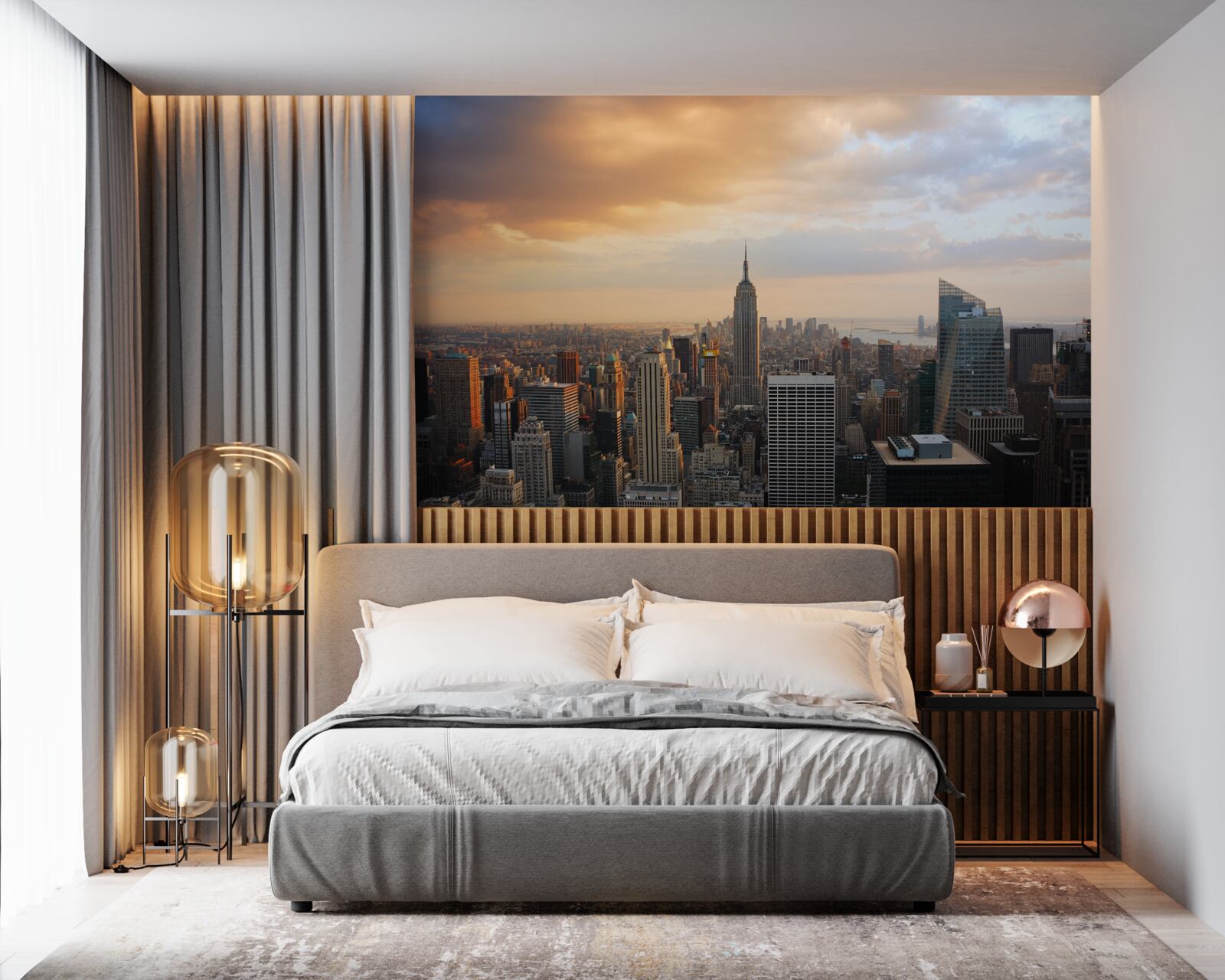 Fototapet vedere din ochi de pasăre a orașului new york