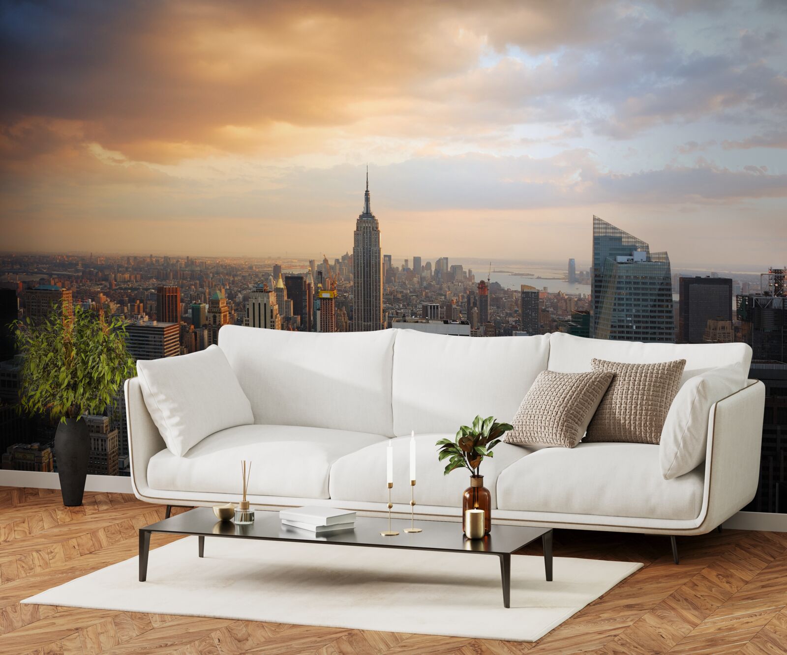 Fototapet vedere din ochi de pasăre a orașului new york