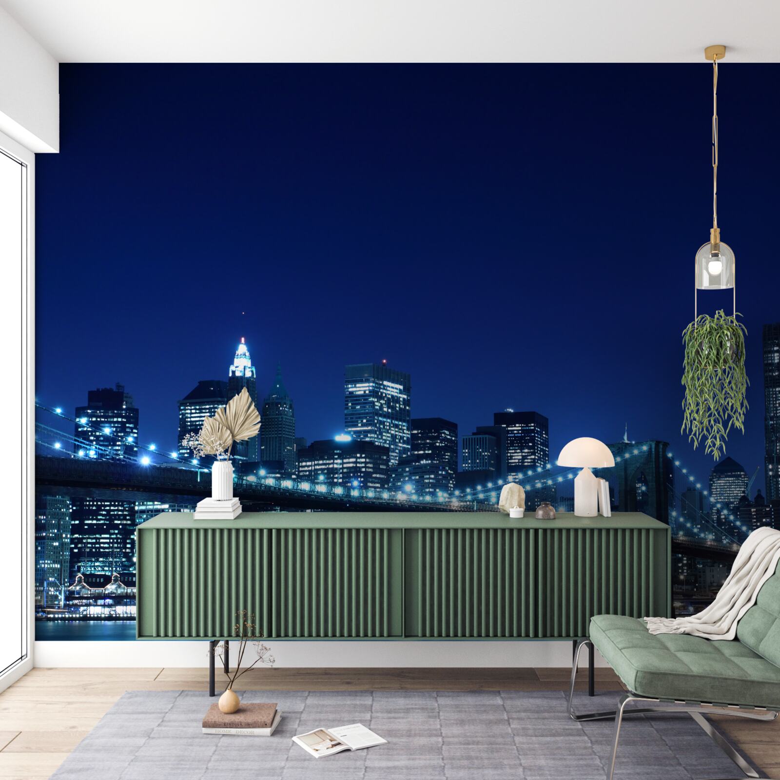 Fototapet podul brooklyn noaptea