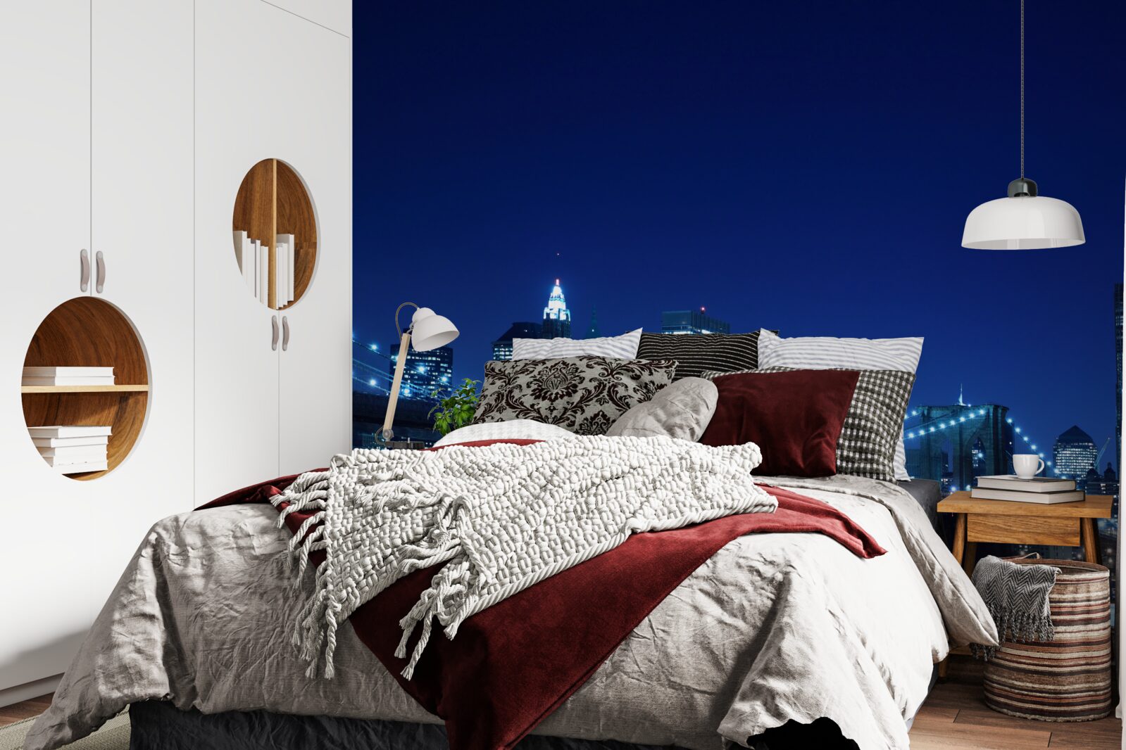 Fototapet podul brooklyn noaptea