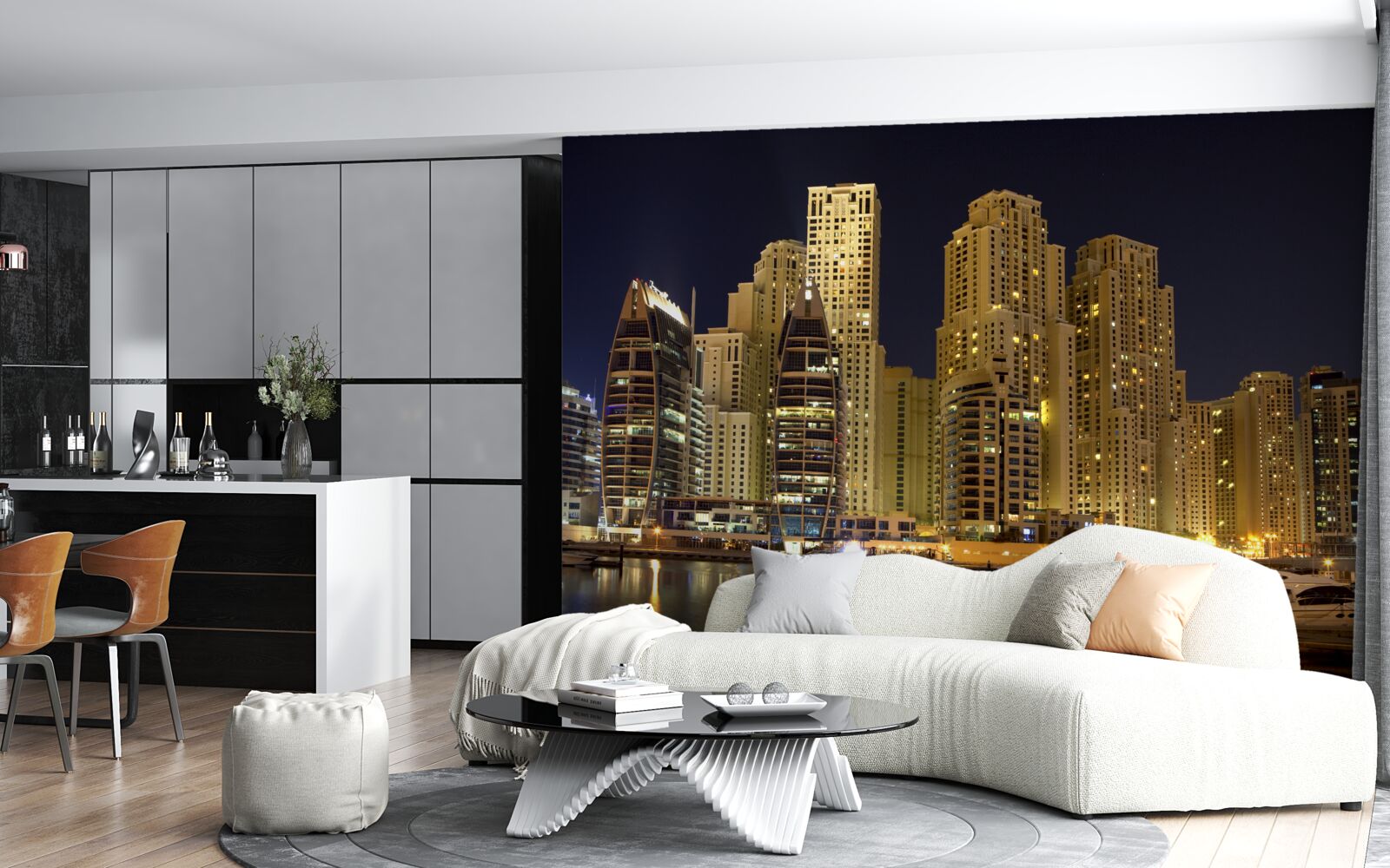 Fototapet abu zabi sub acoperirea întunericului