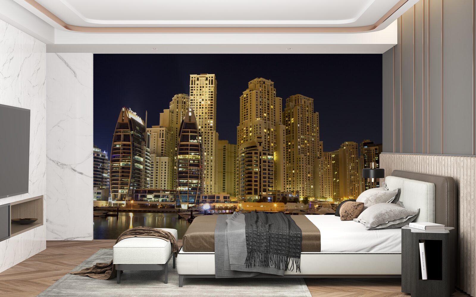 Fototapet abu zabi sub acoperirea întunericului