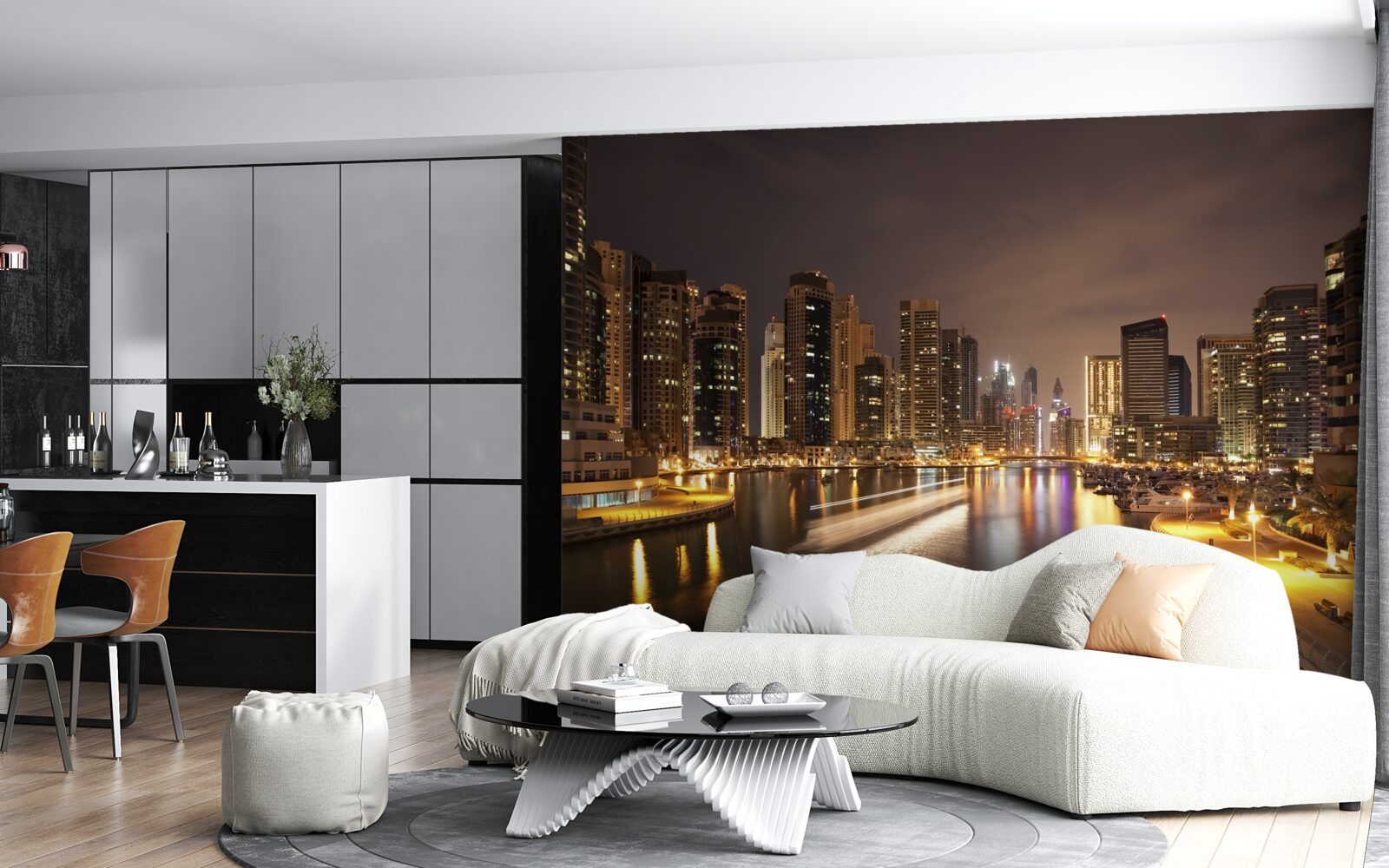 Fototapet peisaj urban nocturn uluitor