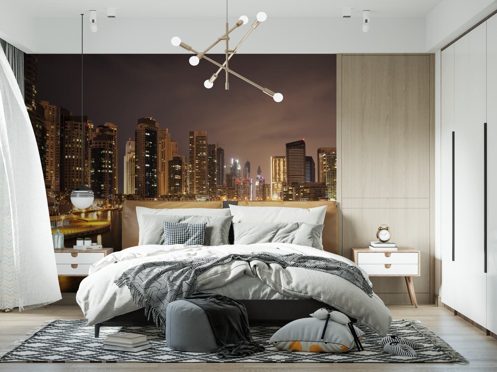 Fototapet peisaj urban nocturn uluitor