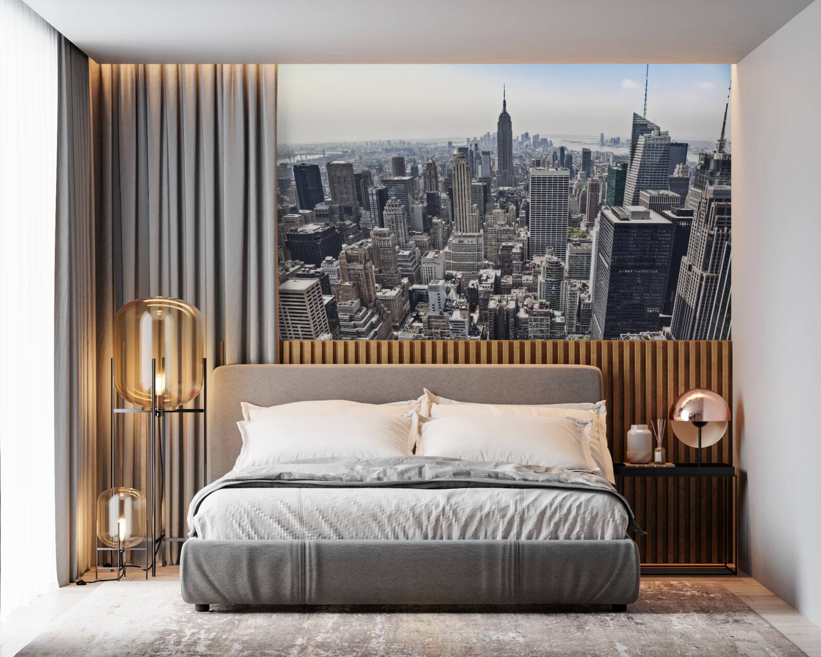 Fototapet vedere a orașului de la o înălțime comparabilă cu cea a unei păsări