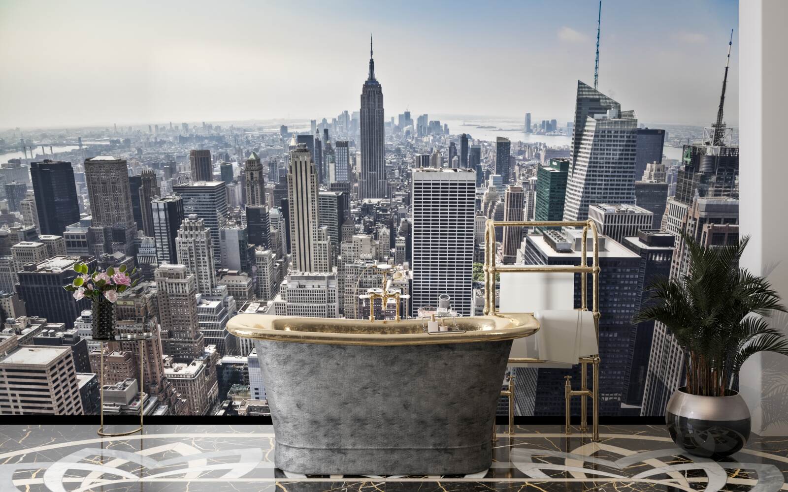 Fototapet vedere a orașului de la o înălțime comparabilă cu cea a unei păsări