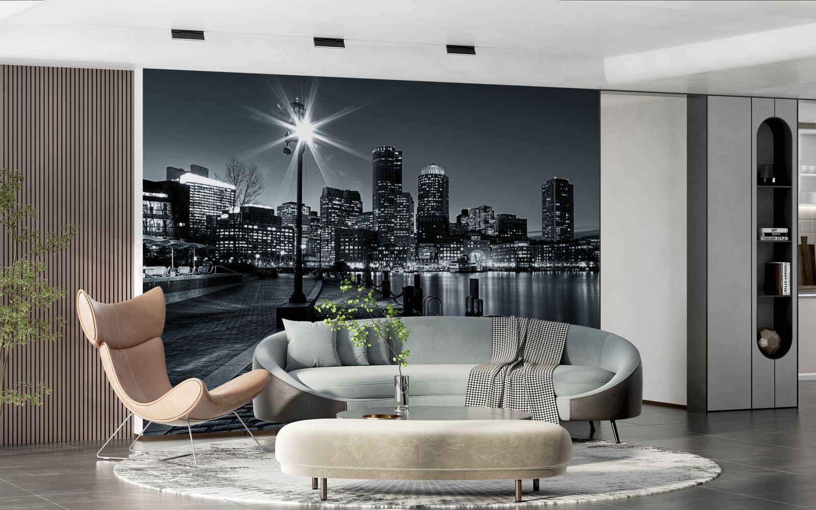 Fototapet atmosfera fermecătoare a unei metropole nocturne