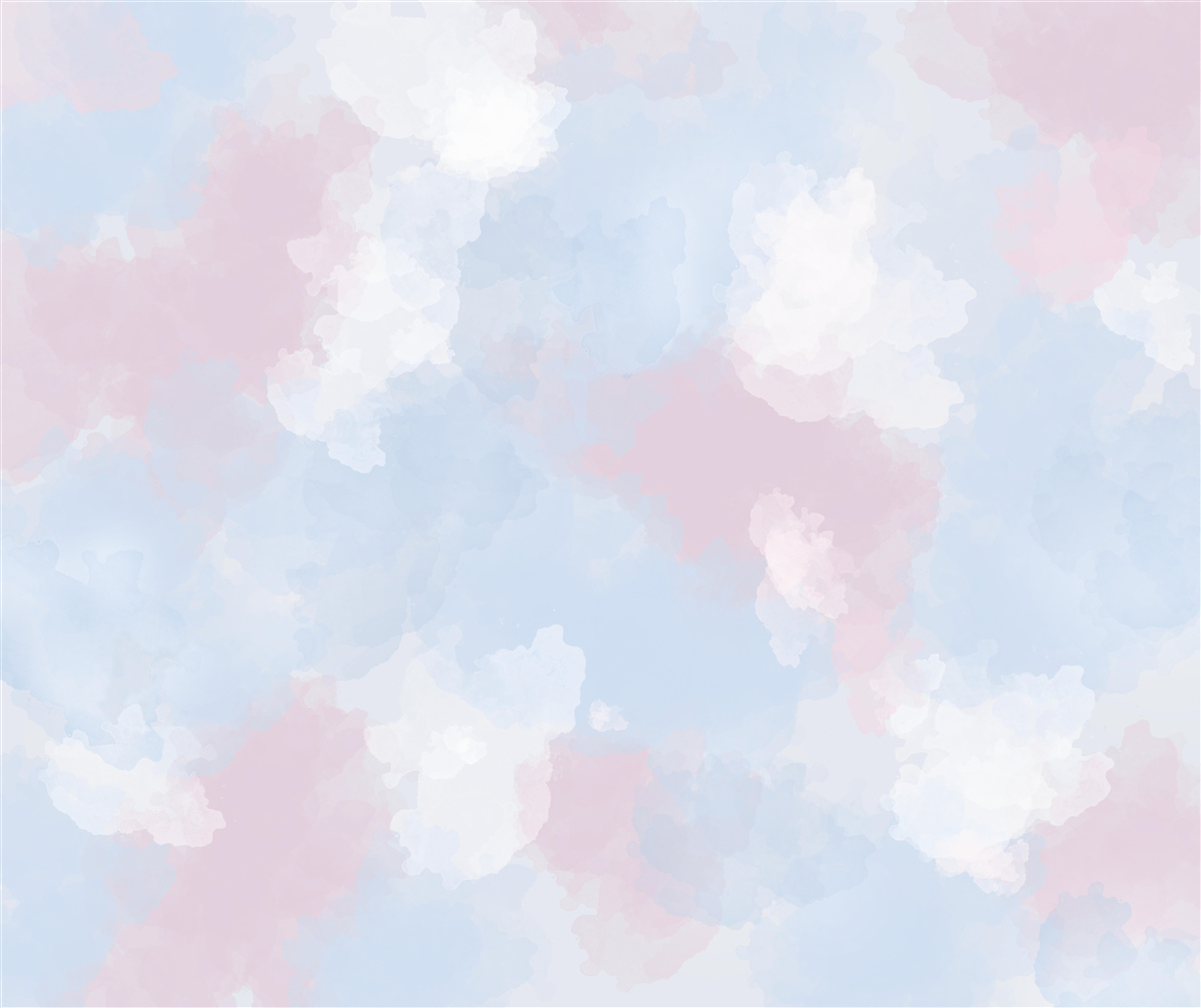 Fototapet cerul este decorat cu pete albastre și roz