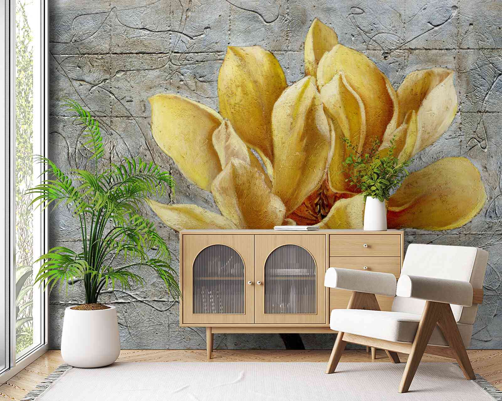 Fototapet floare galbenă interesantă