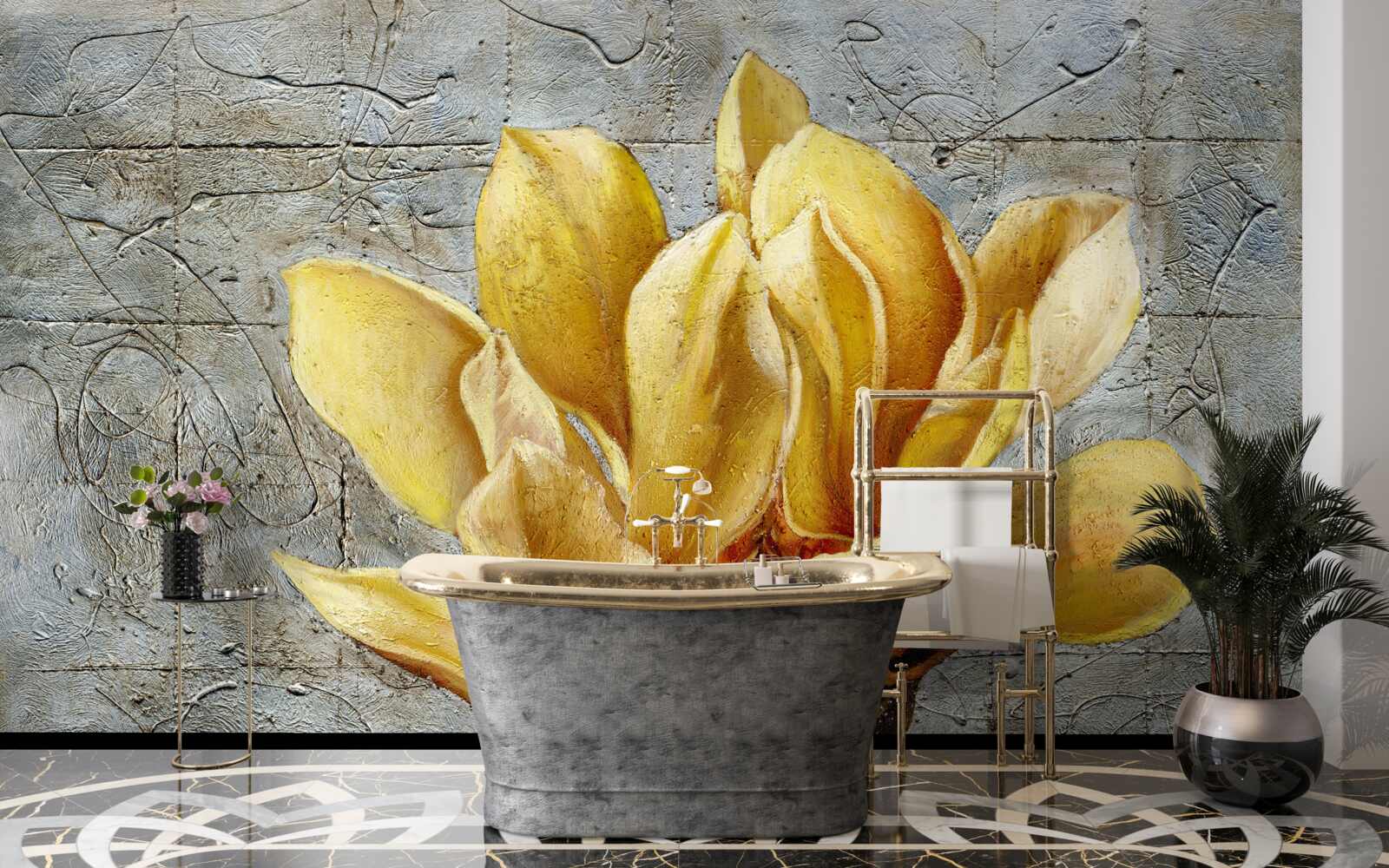 Fototapet floare galbenă interesantă