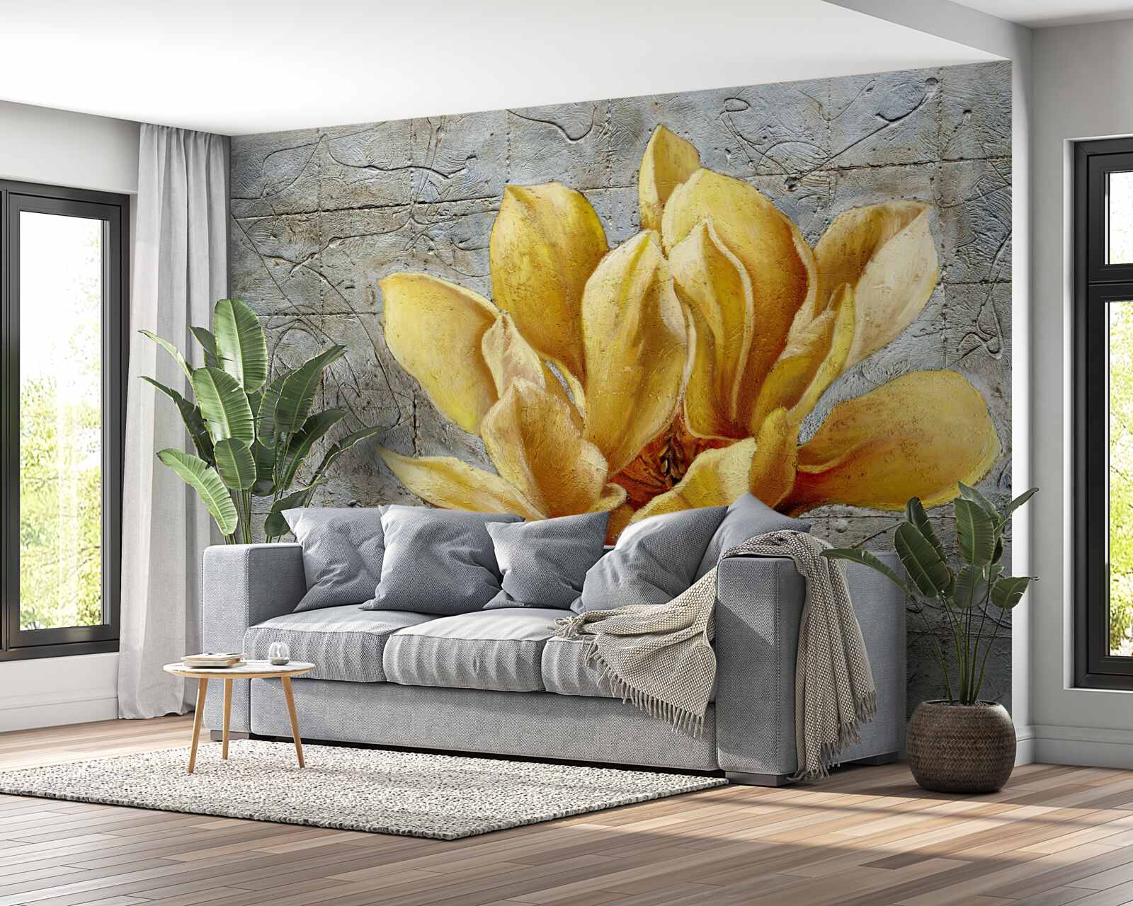 Fototapet floare galbenă interesantă