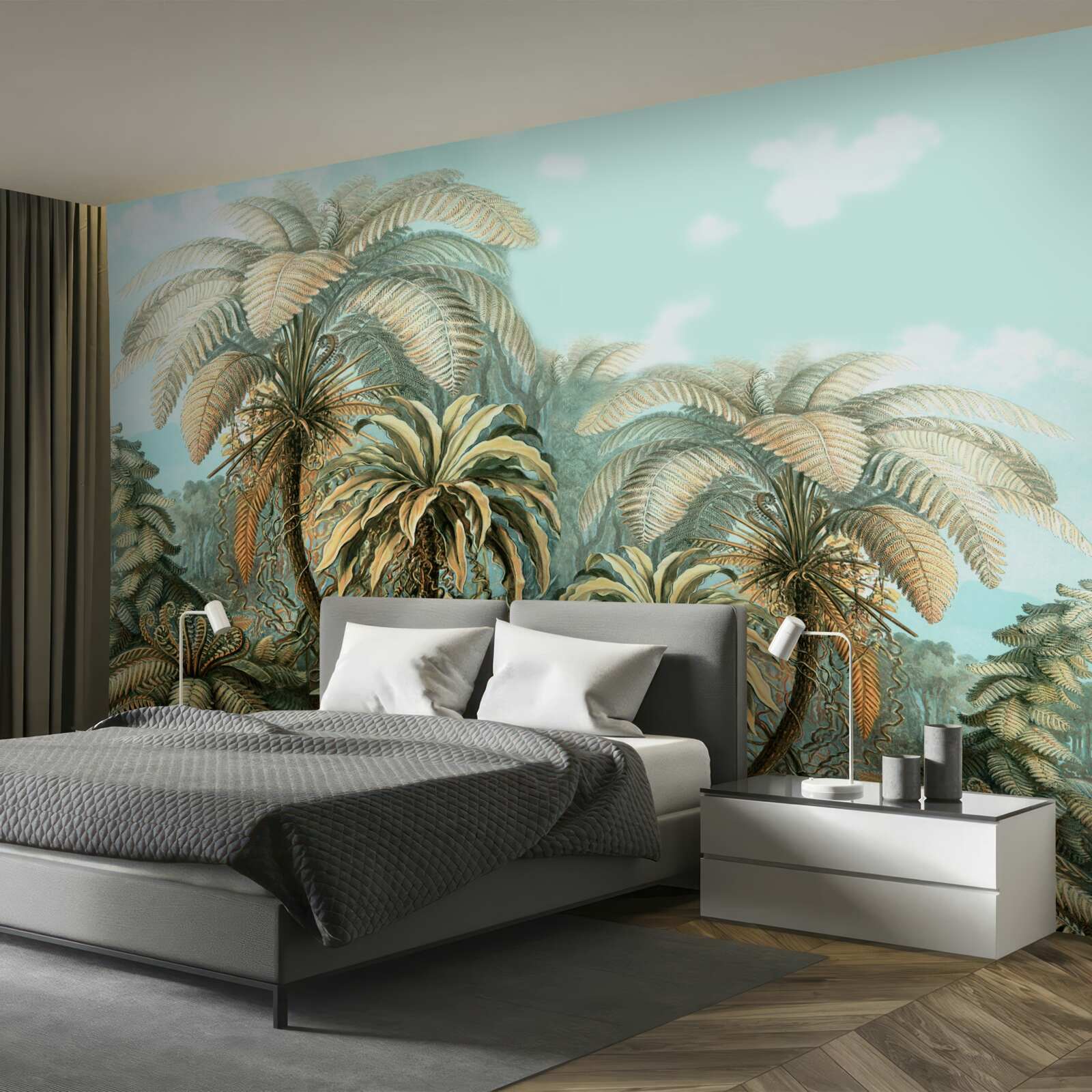 Fototapet copaci tropicali pe o insulă fericită