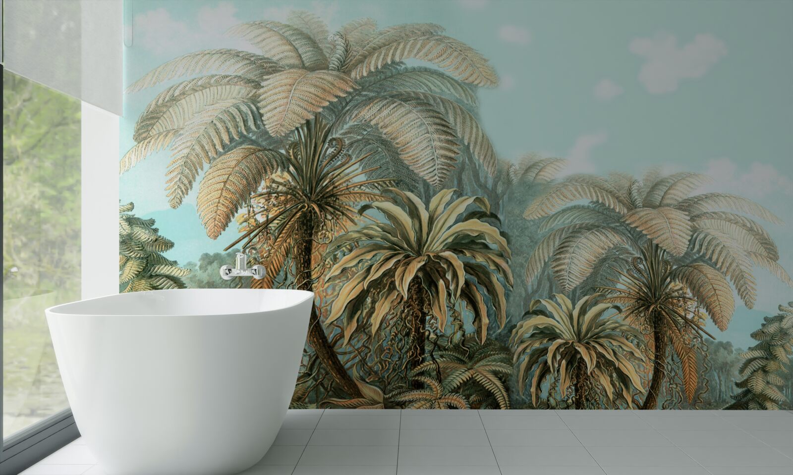 Fototapet copaci tropicali pe o insulă fericită