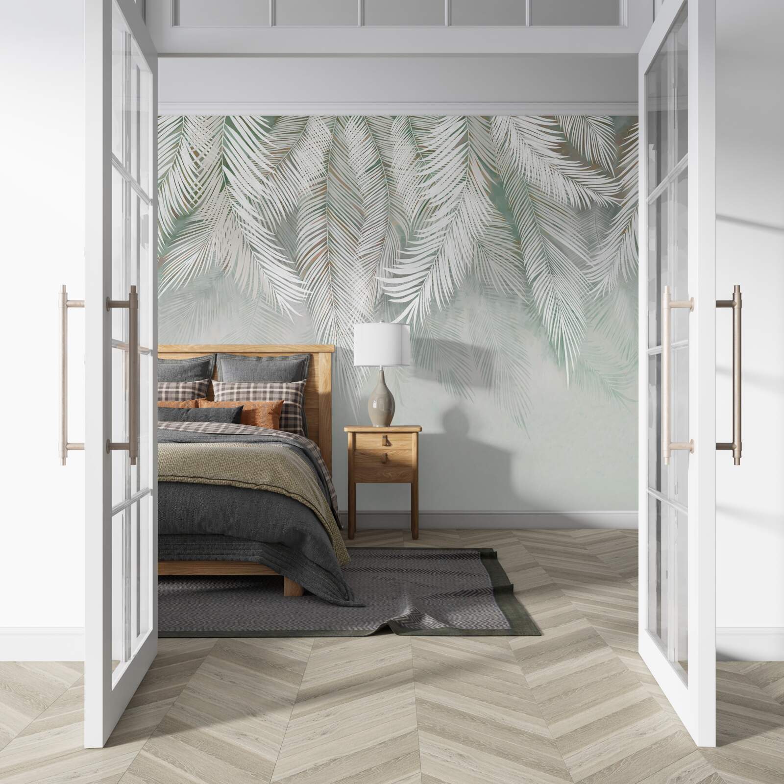 Fototapet frunze pinnate orientate în jos