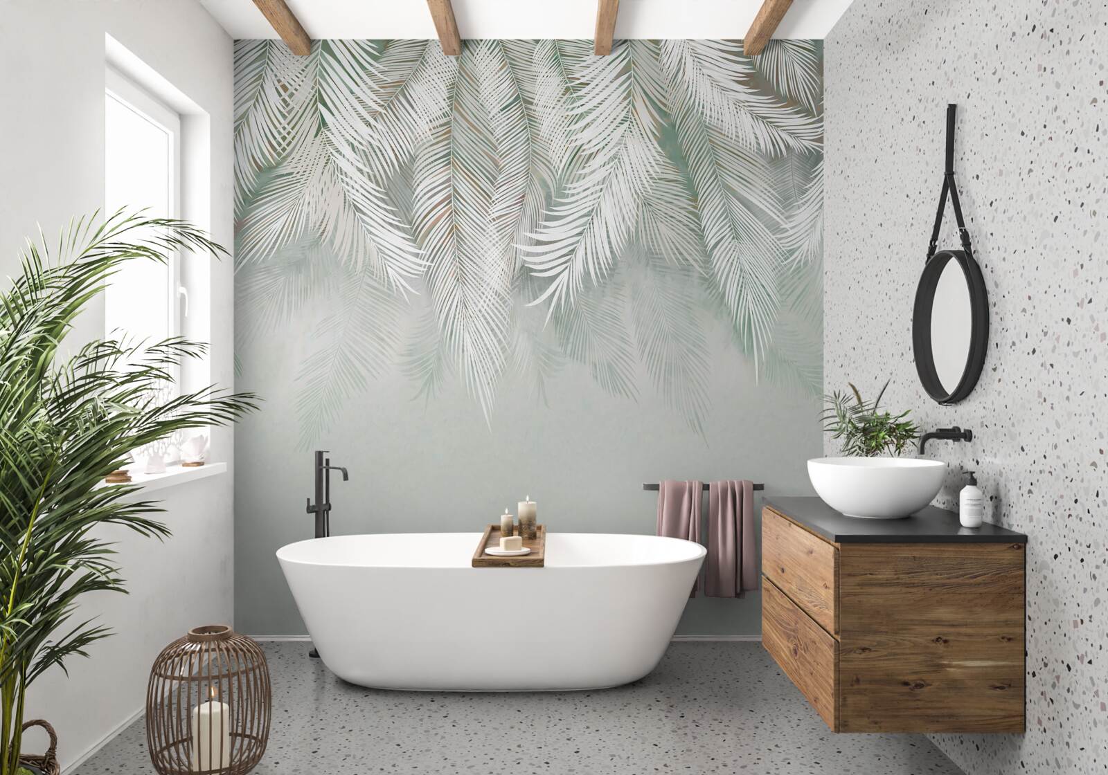 Fototapet frunze pinnate orientate în jos