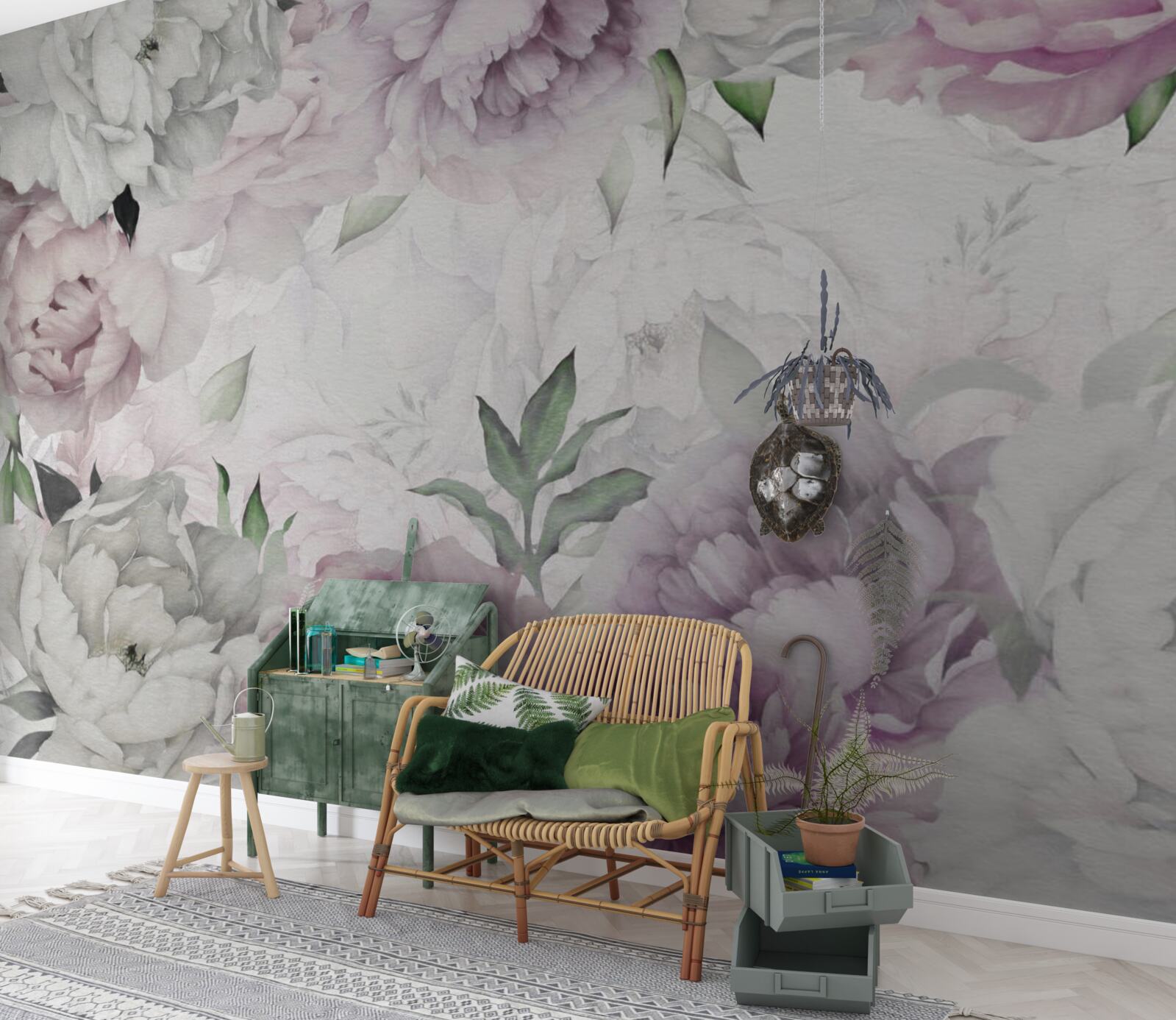 Fototapet muguri de flori elegante