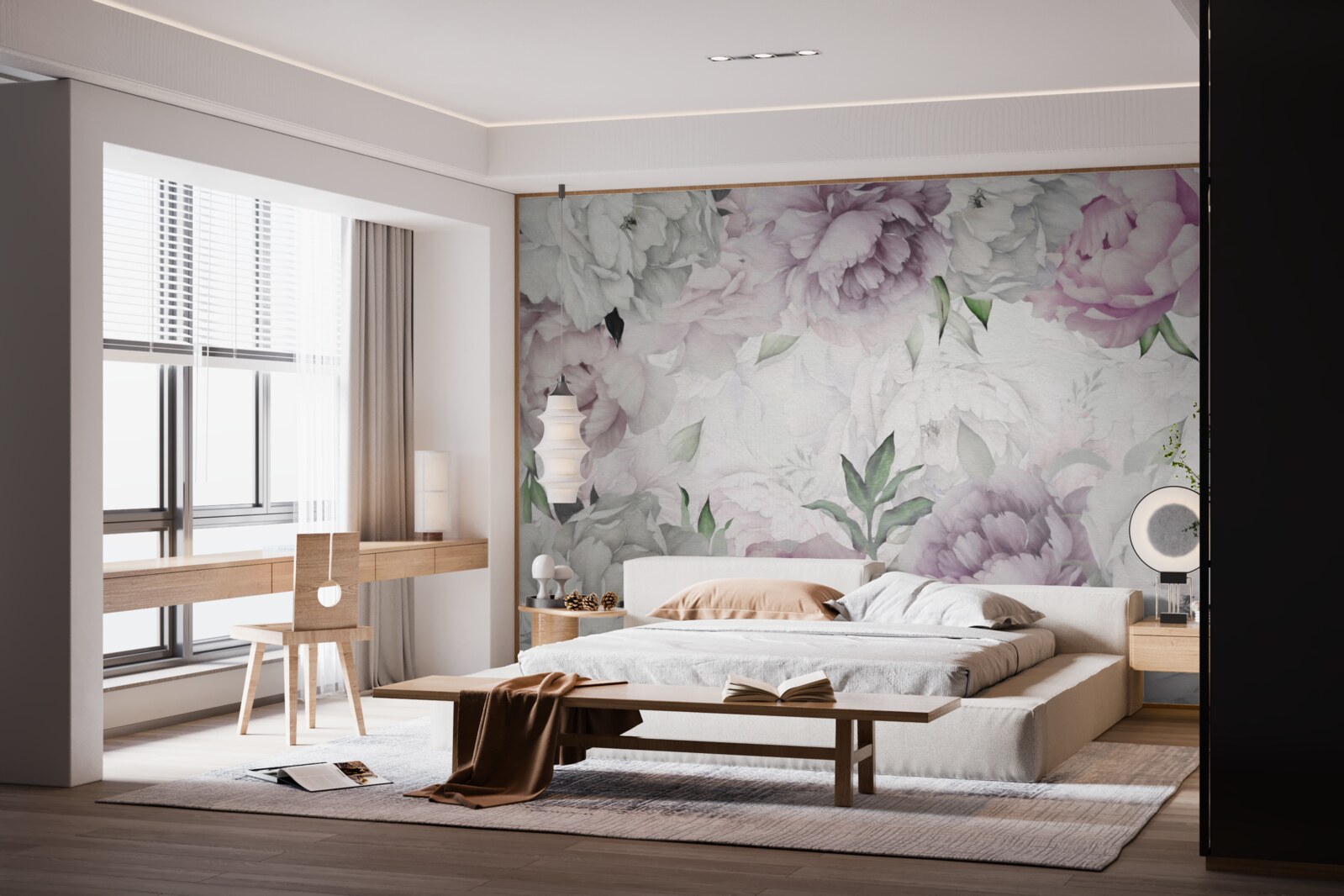 Fototapet muguri de flori elegante