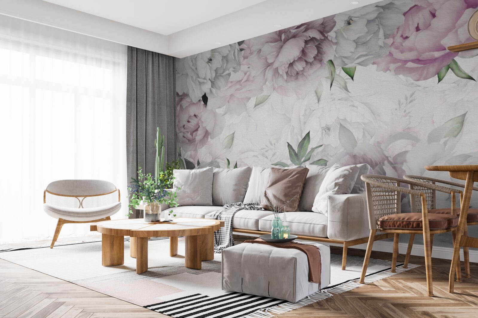 Fototapet muguri de flori elegante