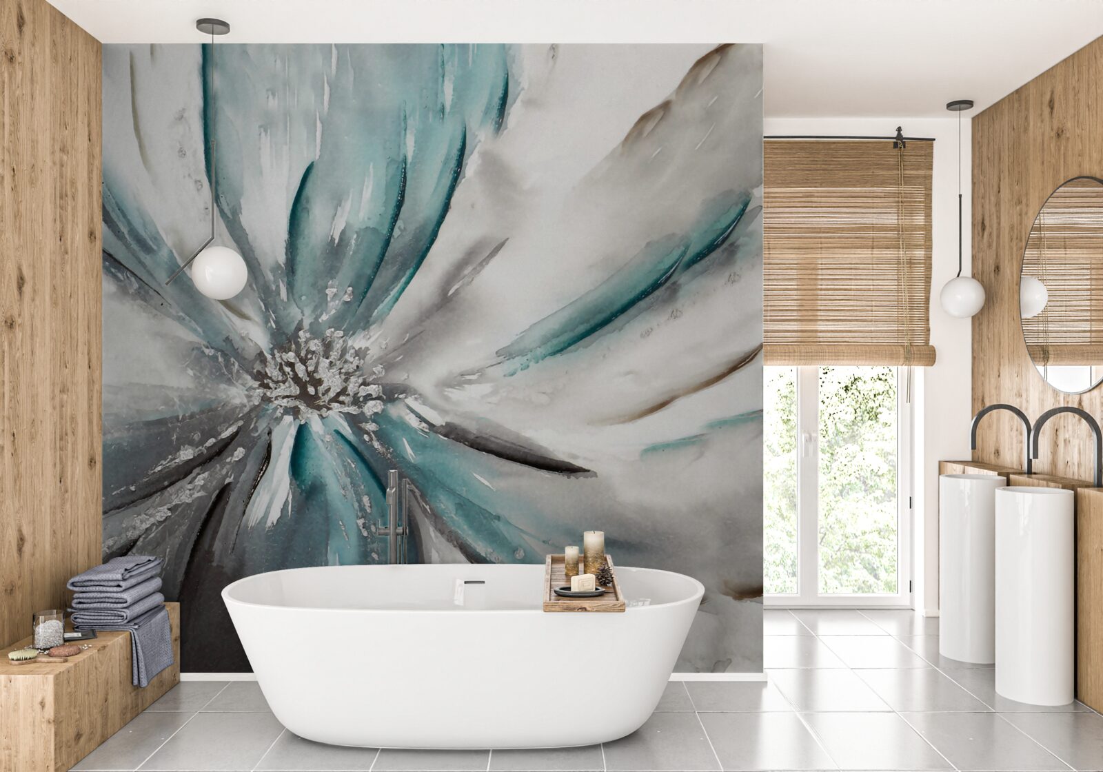 Fototapet floare abstractă neobișnuită