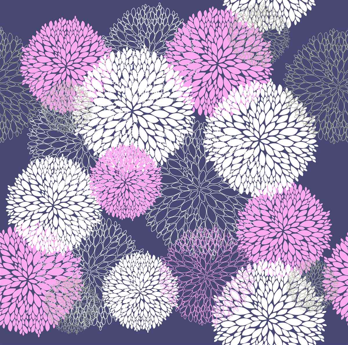 Fototapet anemone roz și albe