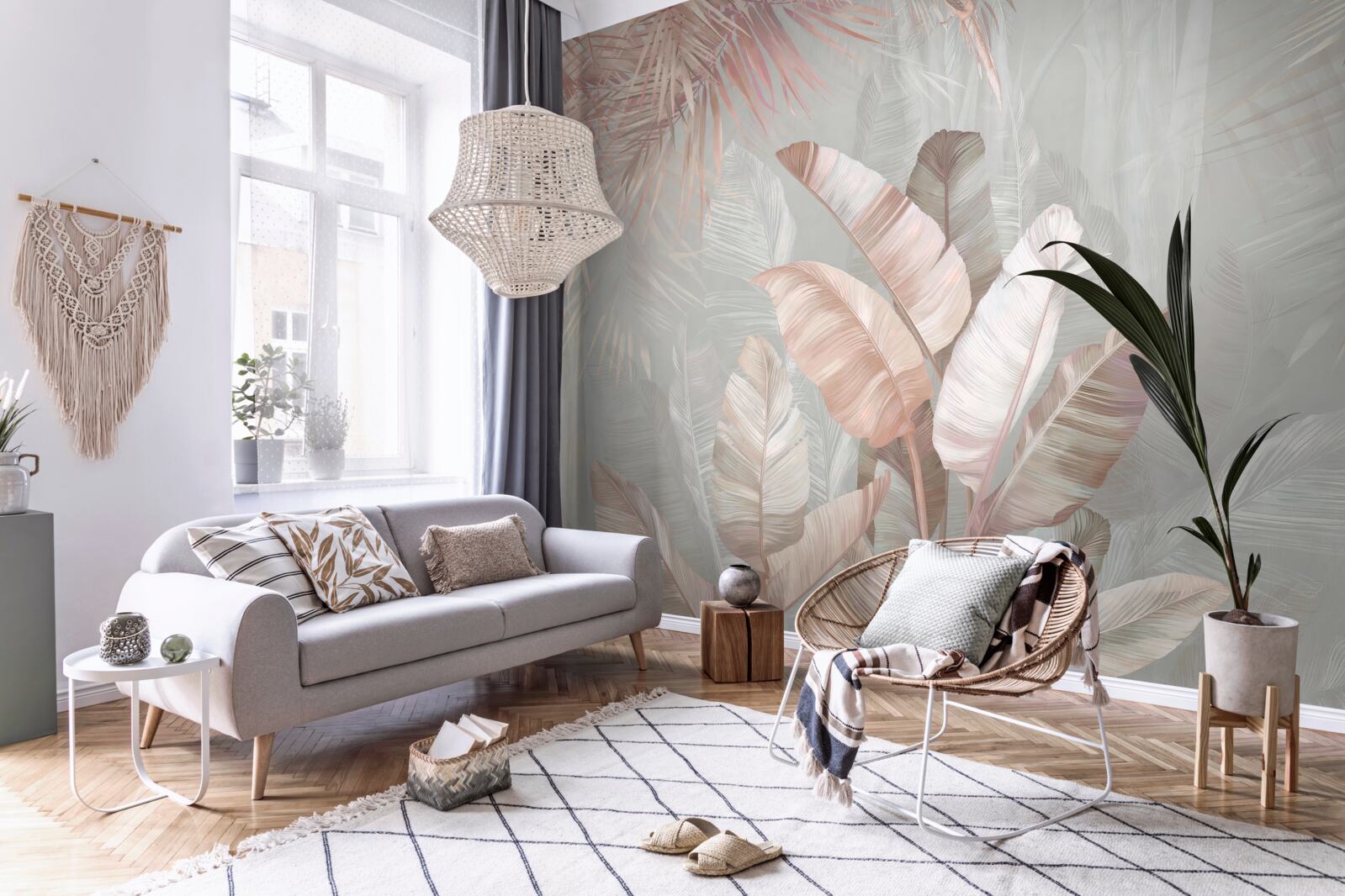 Fototapet buchet moale de frunze tropicale