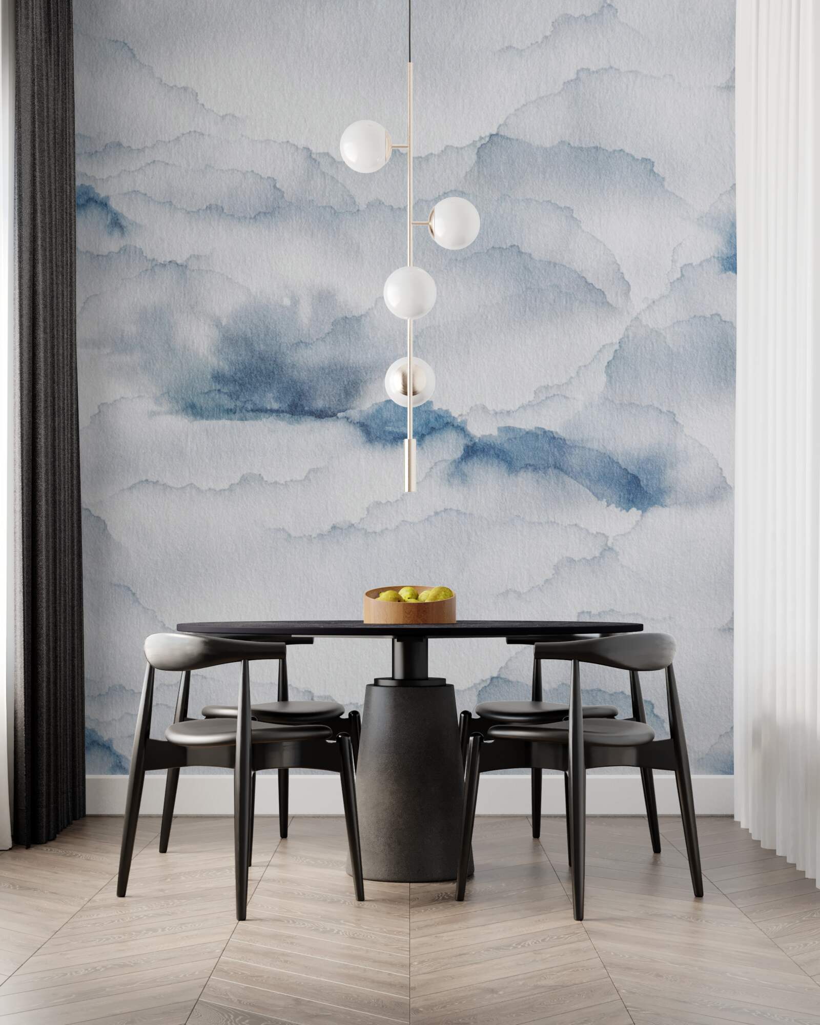 Fototapet înnorat cu ploaie